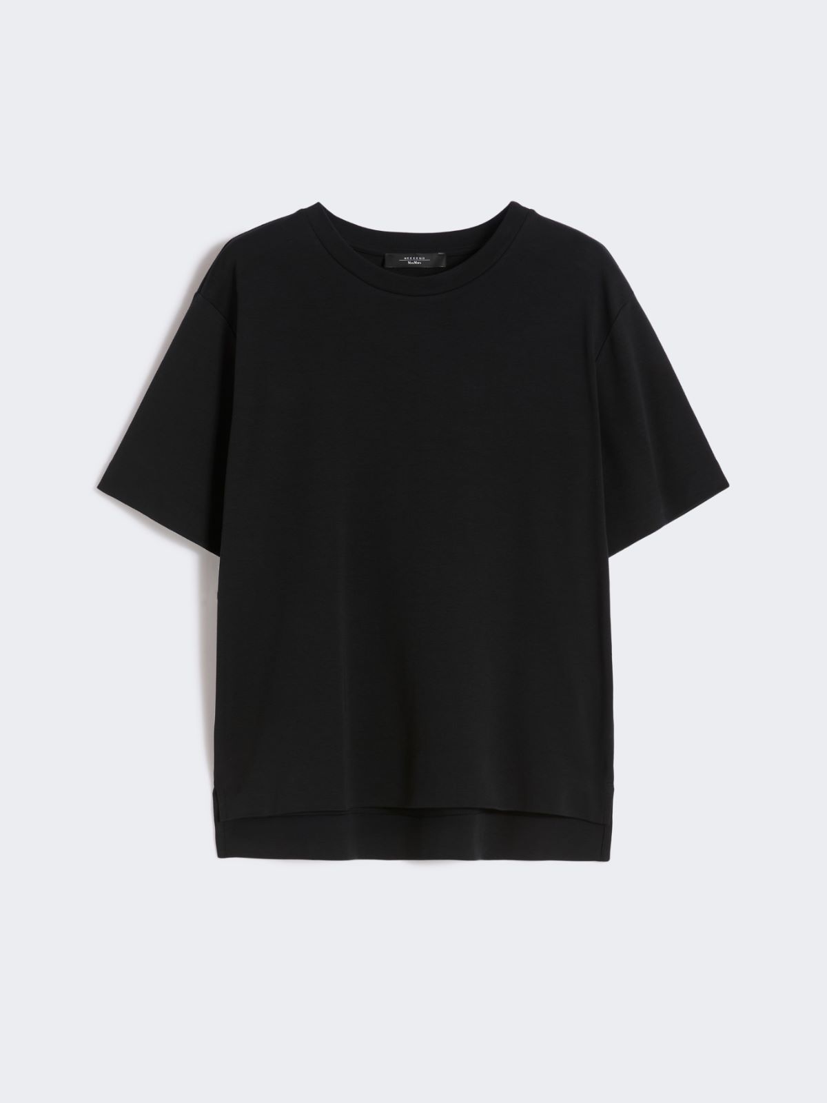 Cotton jersey boxy T-shirt - BLACK - Weekend - 5