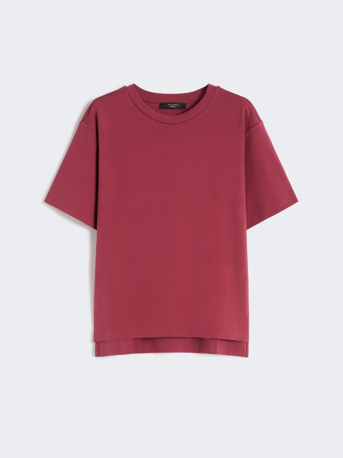 Cotton jersey boxy T-shirt - CHERRY - Weekend - 5