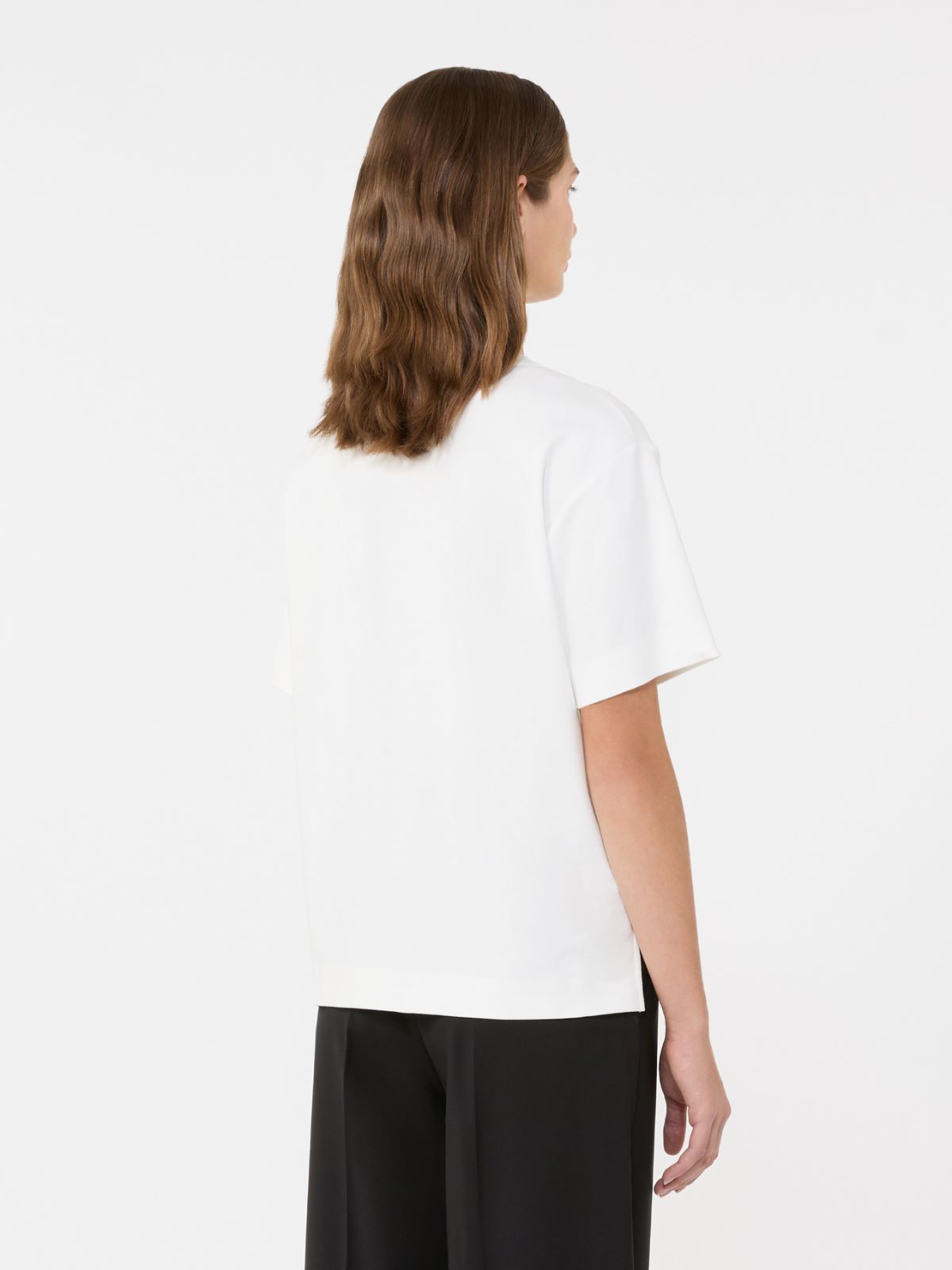 Jersey boxy T-shirt - WHITE - Weekend - 3