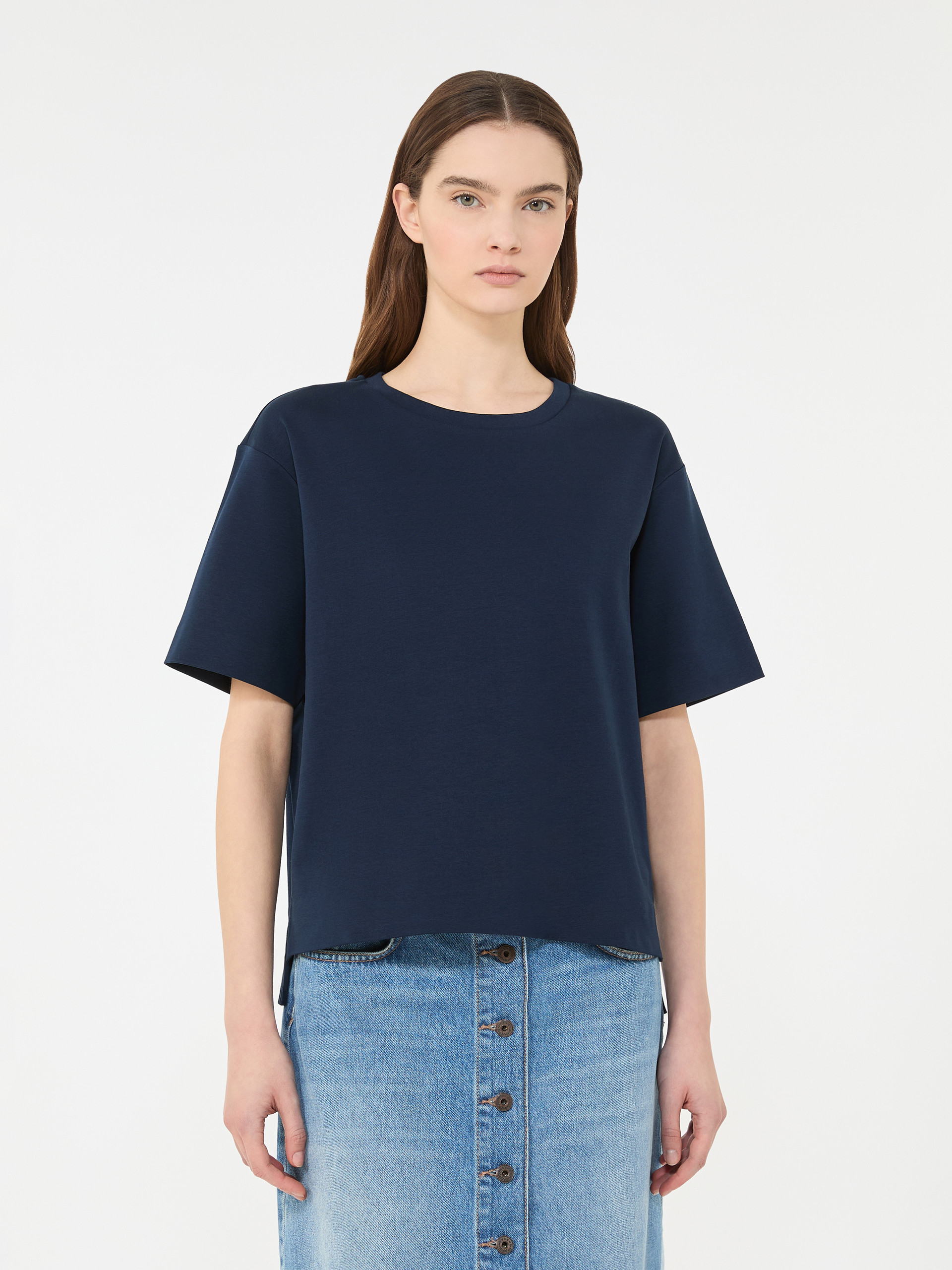 Cotton jersey T-shirt - NAVY - Weekend Max Mara - 2