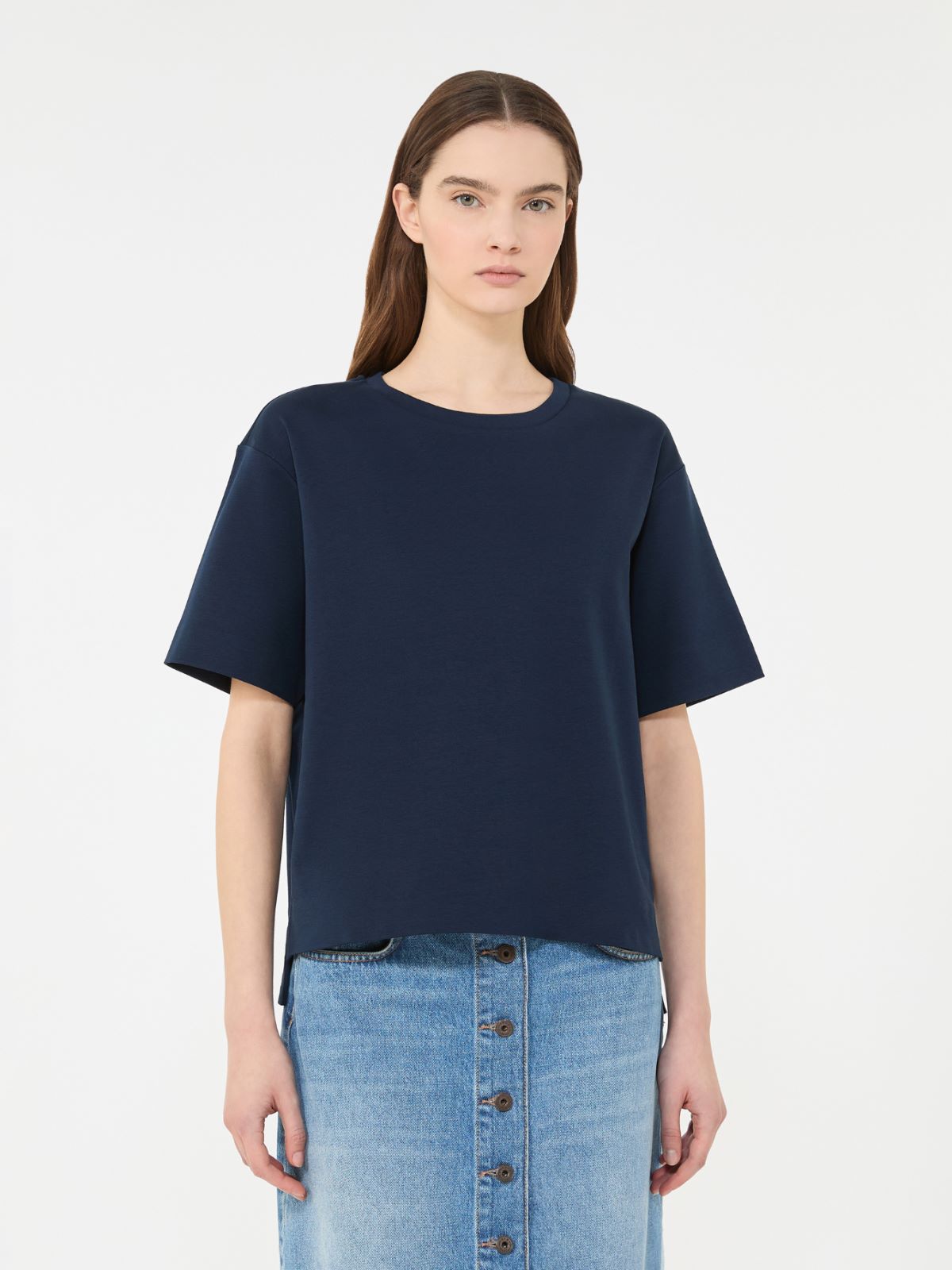 Jersey boxy T-shirt - NAVY - Weekend - 2