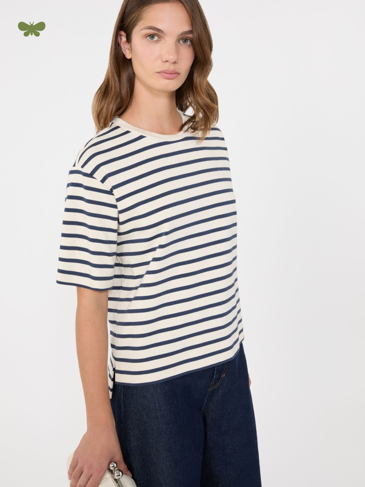 T-shirt in jersey di cotone - ECRU - Weekend - 4