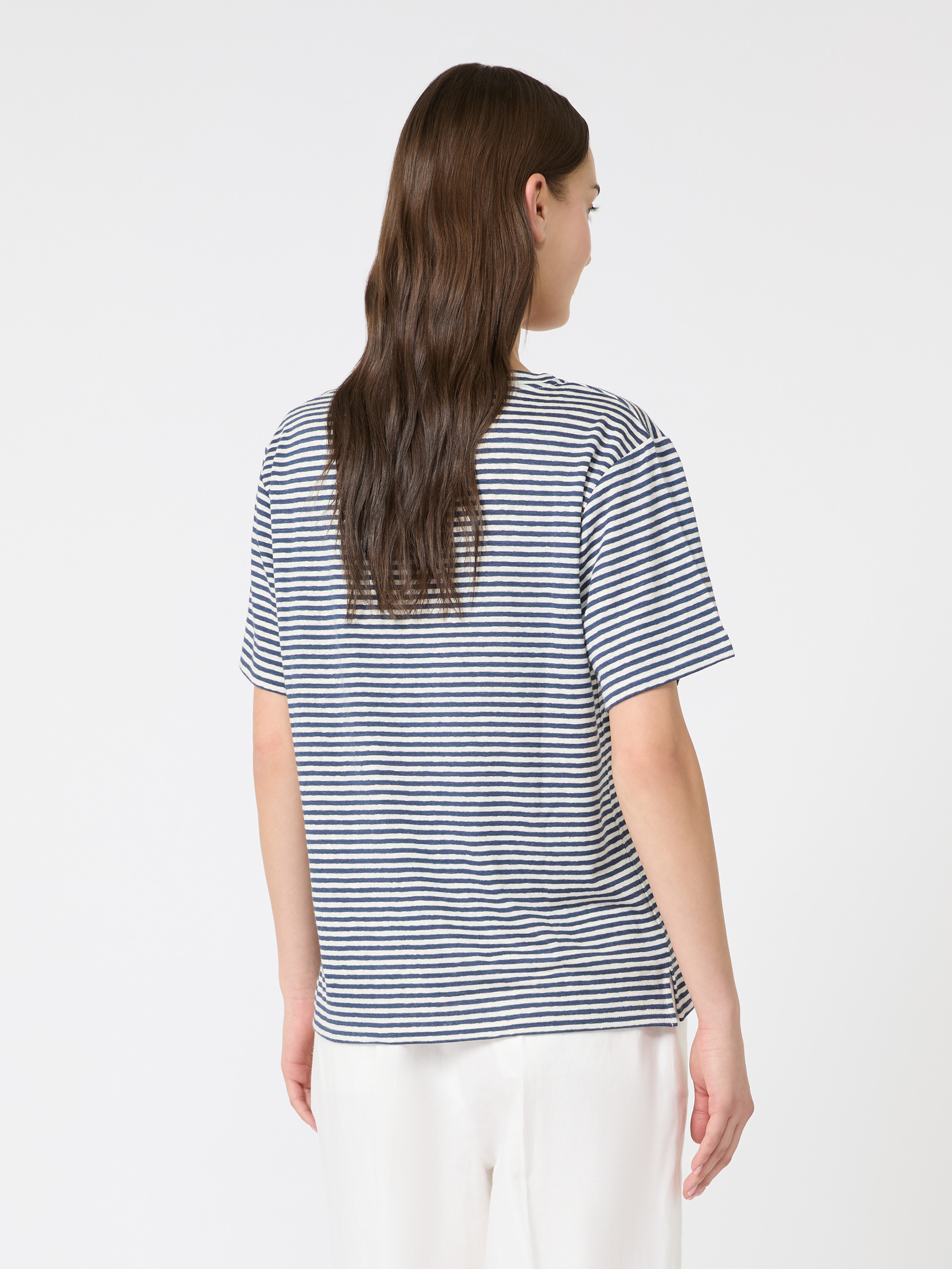 Stretch linen jersey basic T-shirt - Weekend Max Mara - 3