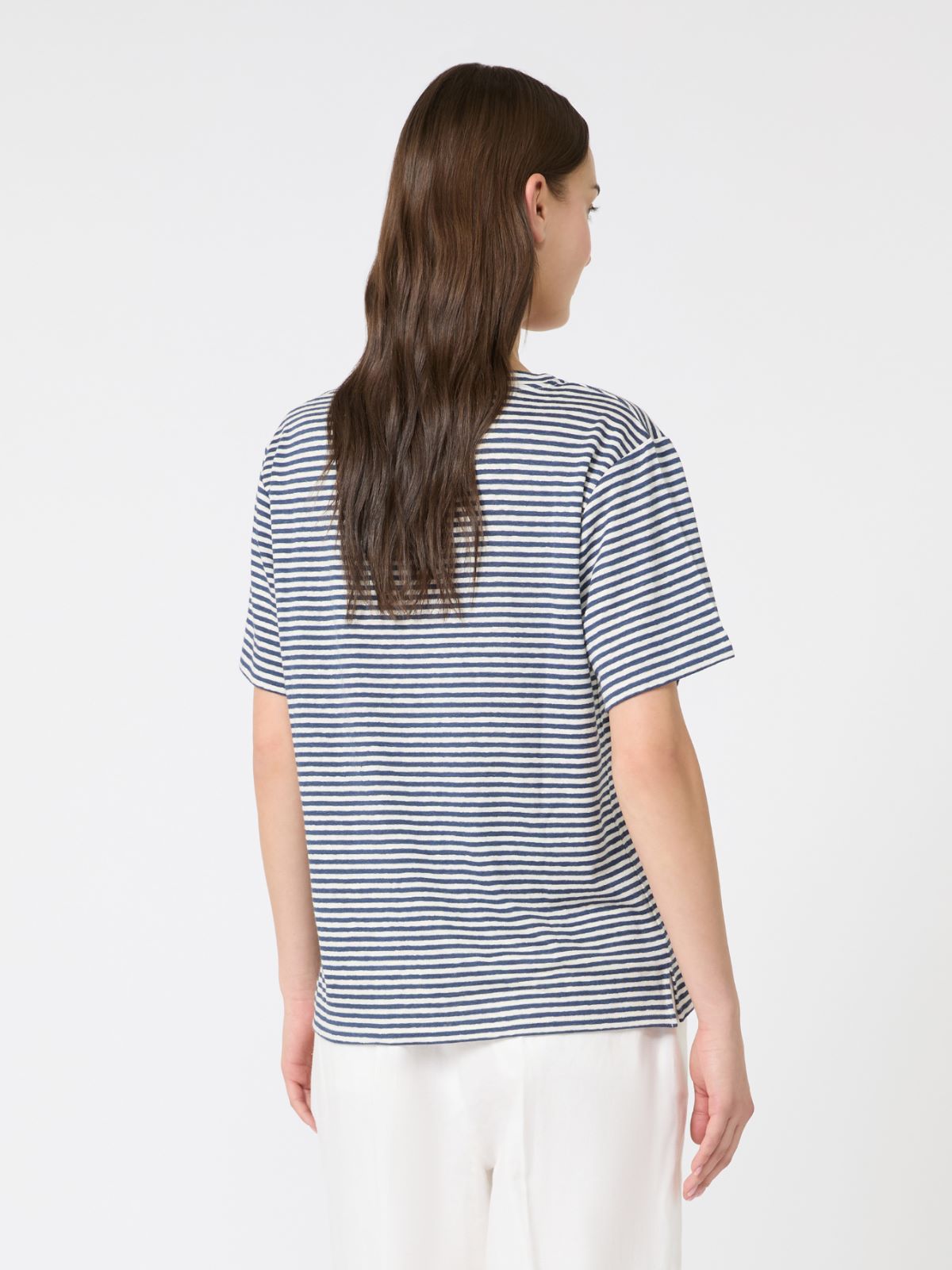 Stretch linen jersey basic T-shirt - Weekend Max Mara - 3