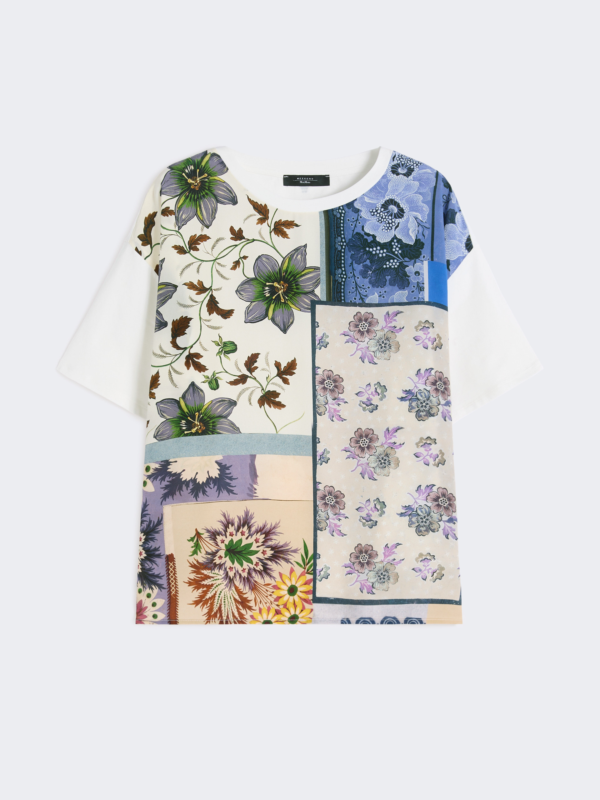 Printed silk and stretch cotton jersey T-shirt - MULTICOLOUR - Weekend Max Mara - 5
