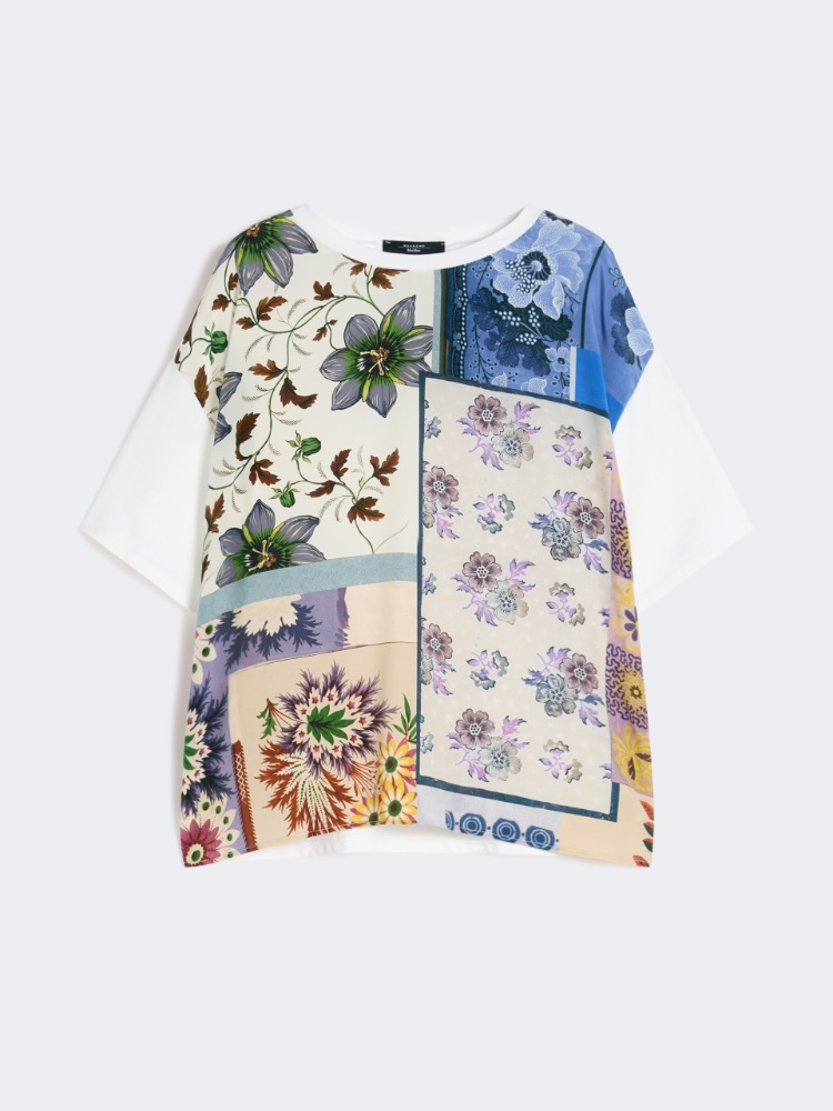 Printed silk and stretch cotton jersey T-shirt - MULTICOLOUR - Weekend - 2