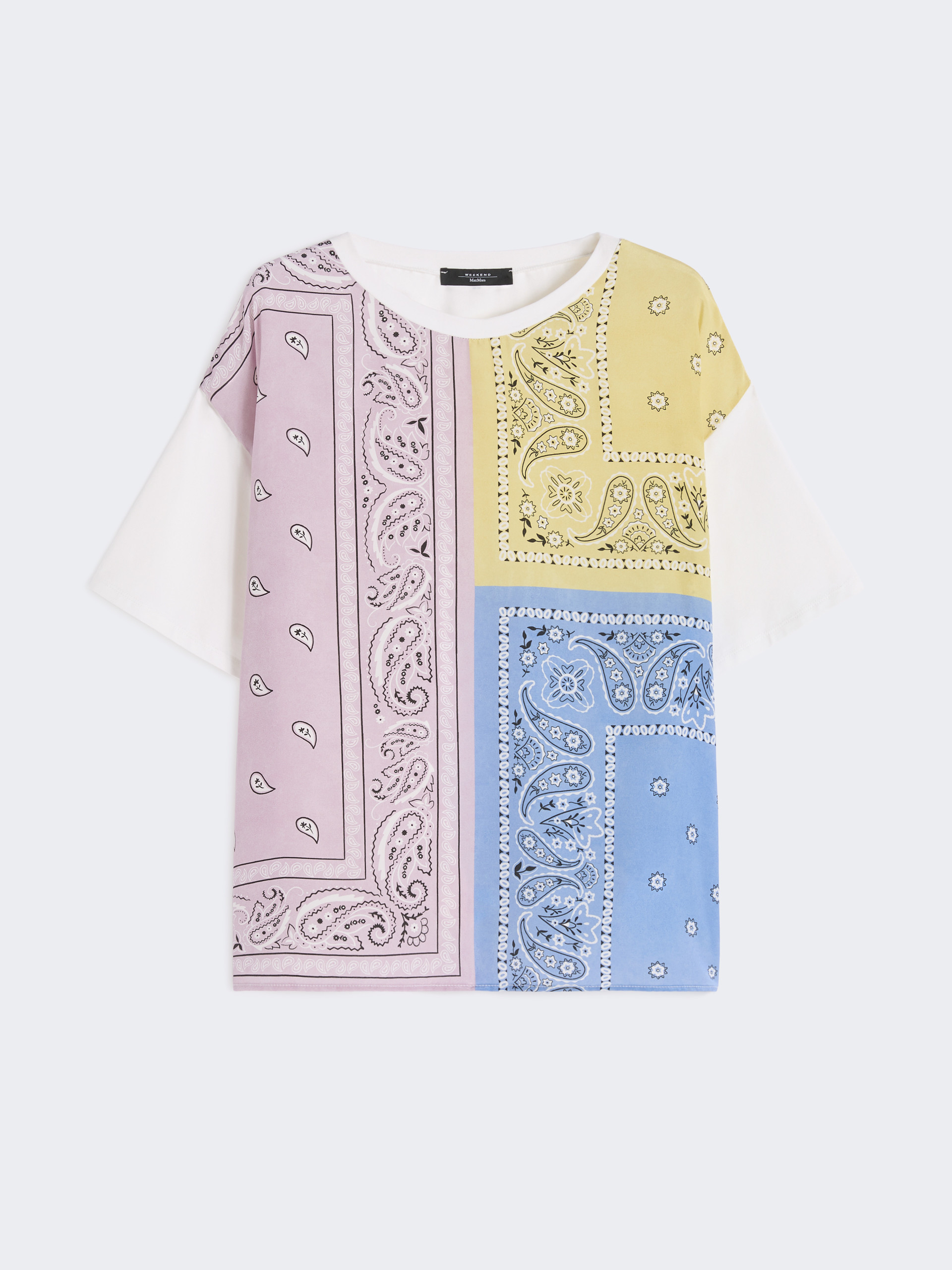 Printed silk and stretch cotton jersey T-shirt - MULTICOLOUR - Weekend Max Mara - 7