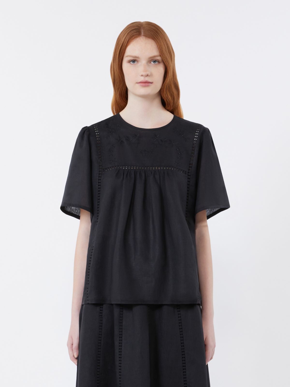 Linen canvas and stretch jersey top - Weekend Max Mara - 2