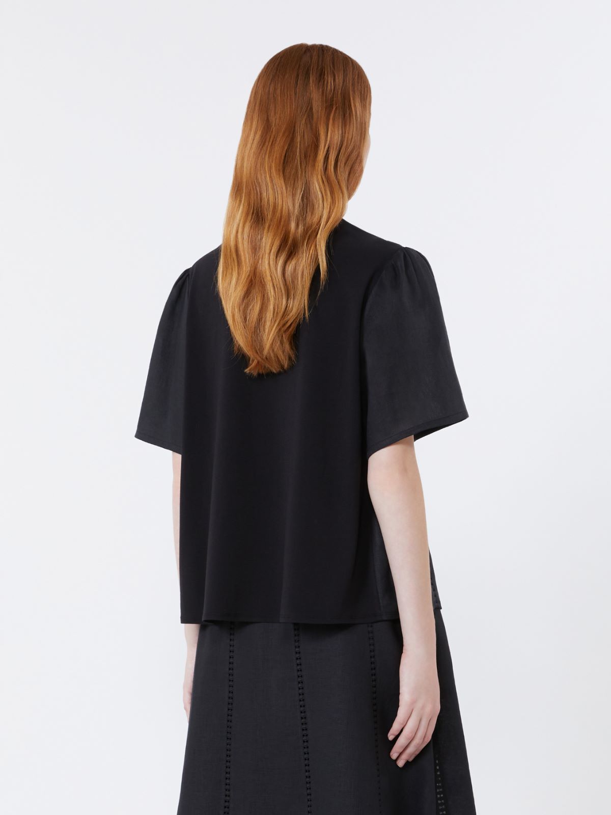 Linen canvas and stretch jersey top - Weekend Max Mara - 3