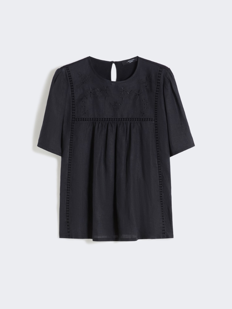 Linen canvas and stretch jersey top - Weekend Max Mara - 2