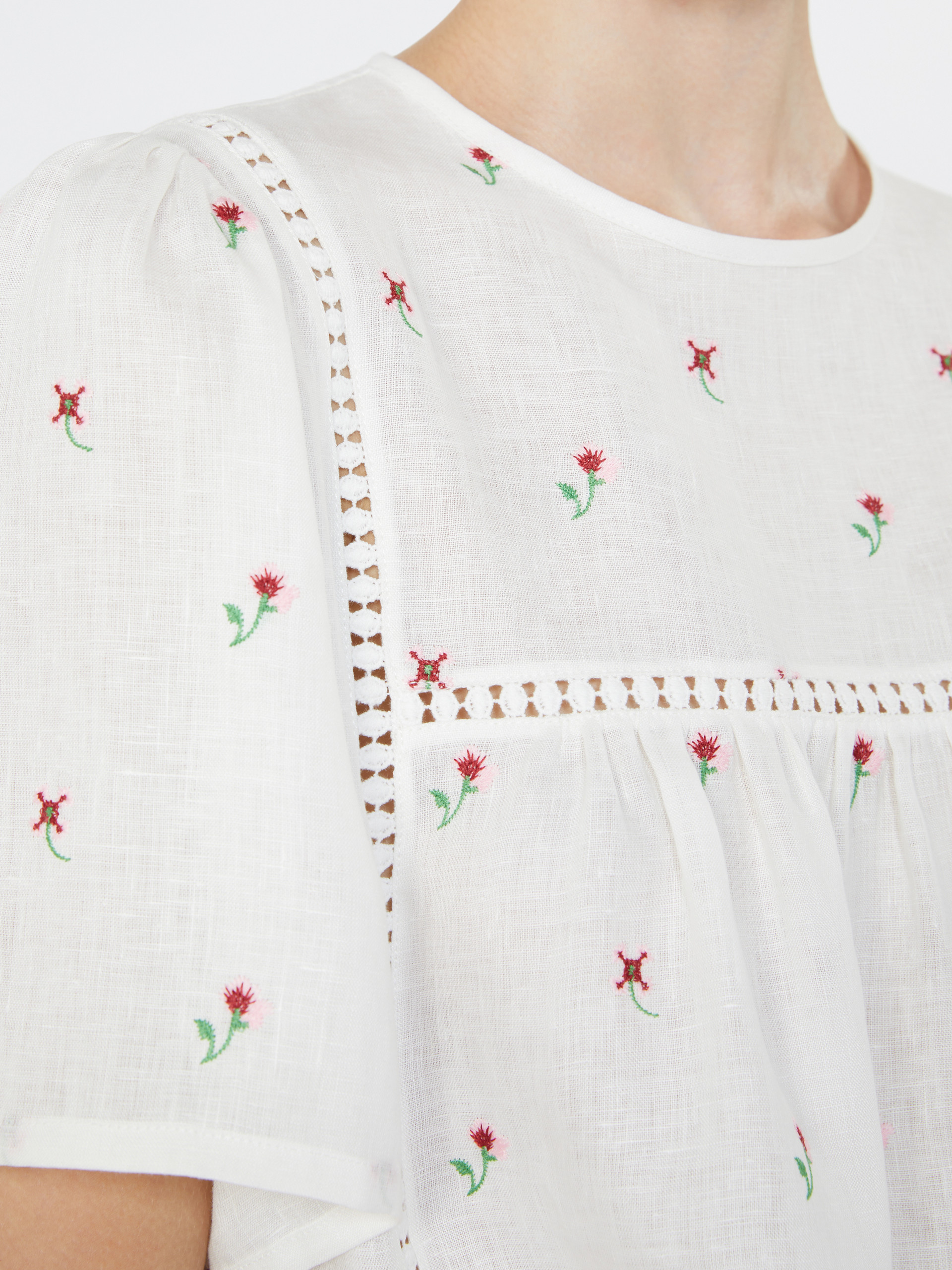 Linen canvas and stretch jersey top - Weekend Max Mara - 5