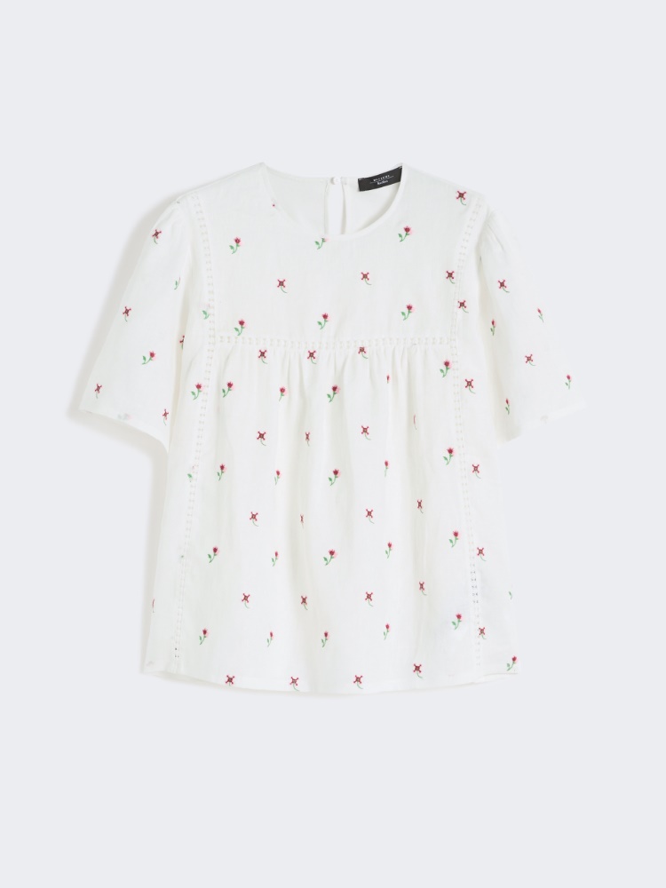Linen canvas and stretch jersey top - Weekend Max Mara - 2