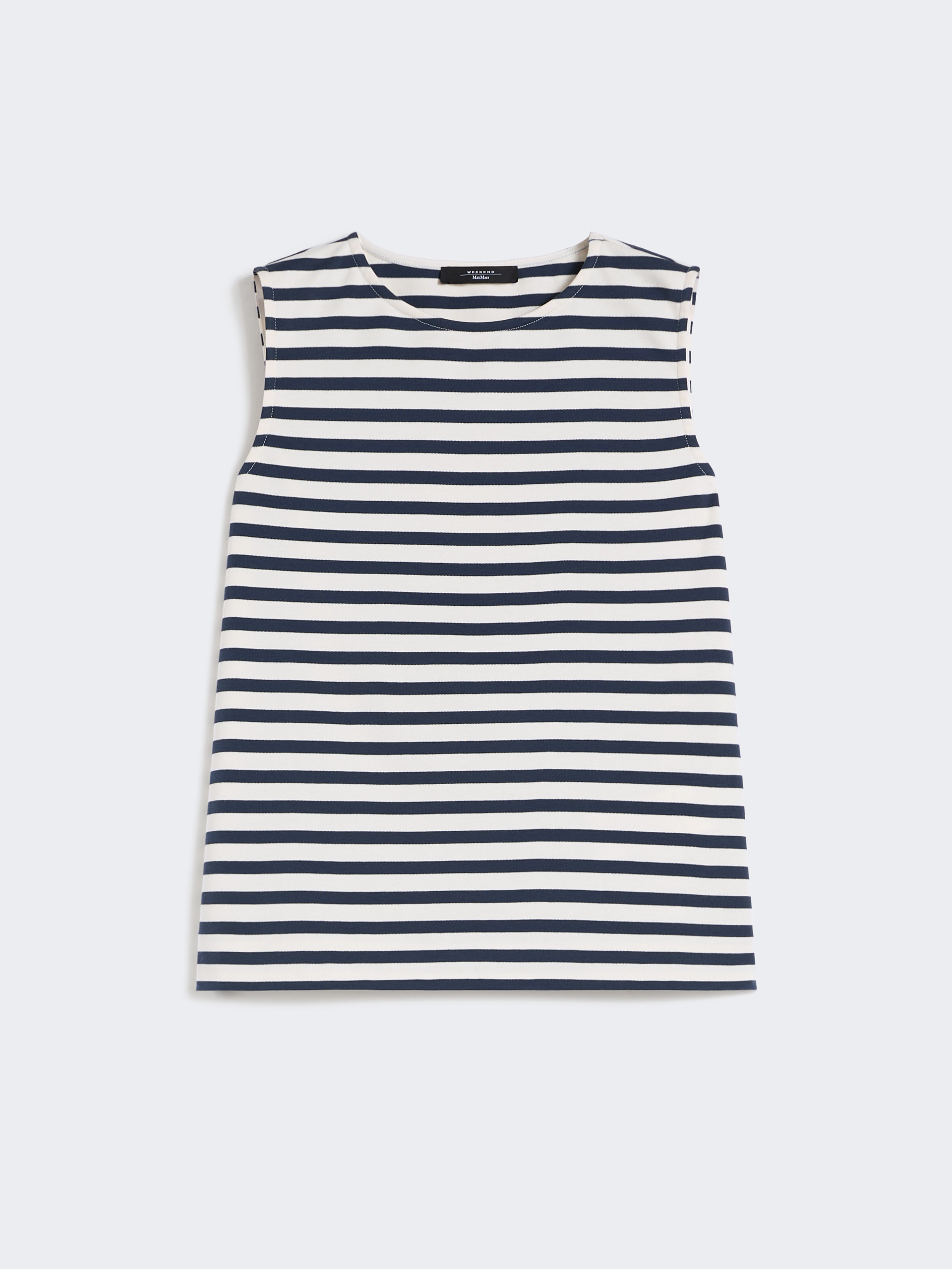 Sleeveless interlock jersey top - NAVY - Weekend Max Mara - 5