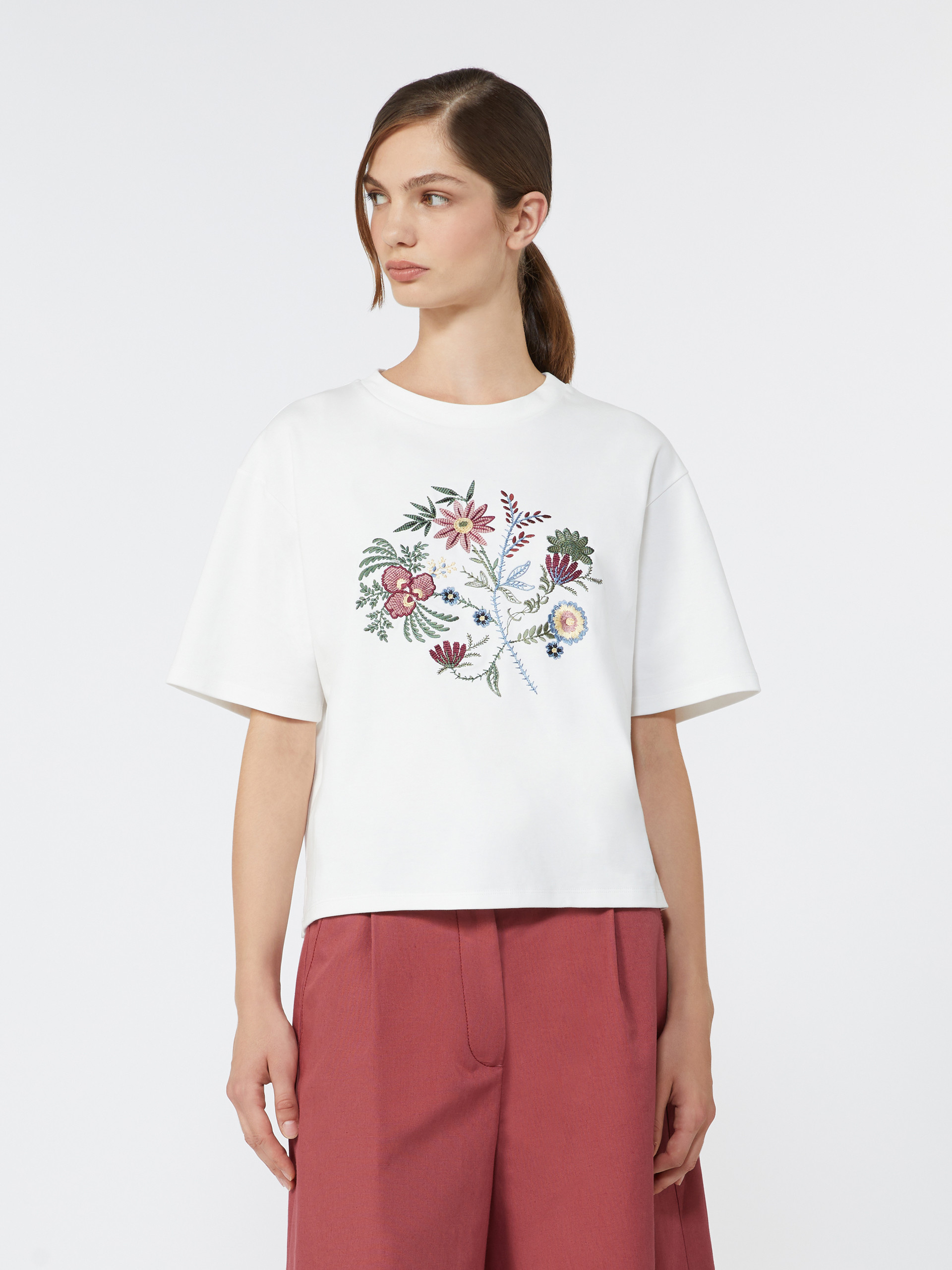 Printed cotton jersey T-shirt - WHITE - Weekend Max Mara - 2