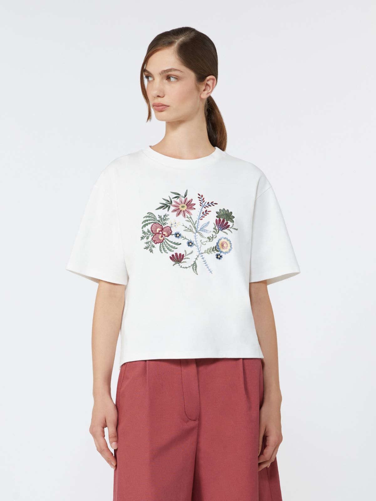 Printed cotton jersey T-shirt - WHITE - Weekend - 2