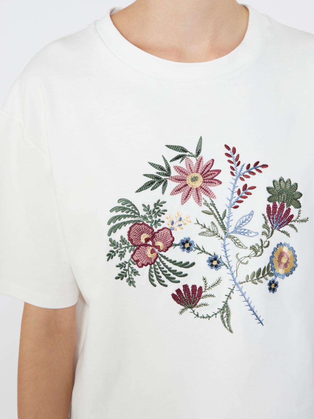 Printed cotton jersey T-shirt - WHITE - Weekend - 5