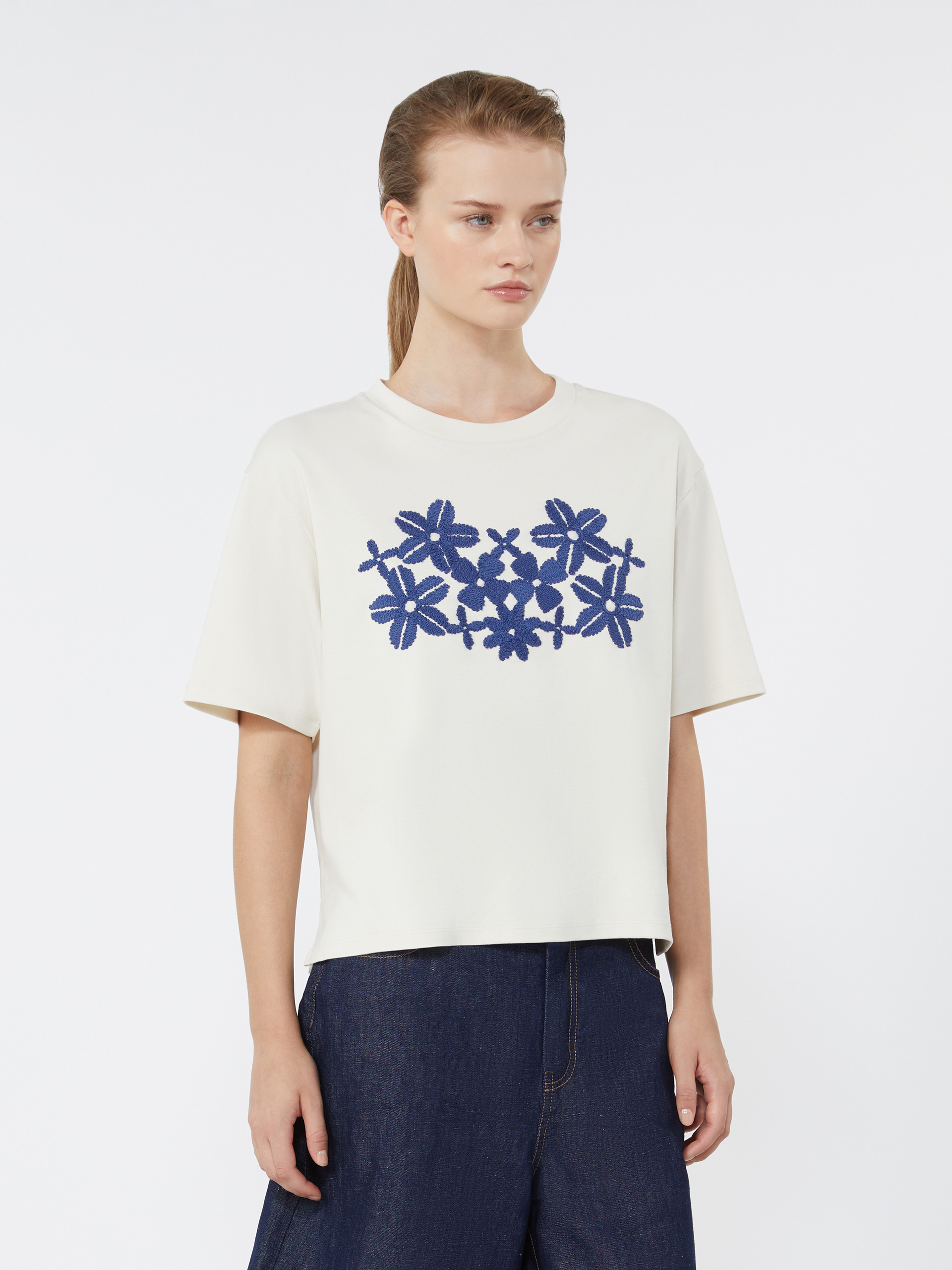 Printed cotton jersey T-shirt - Weekend Max Mara - 2