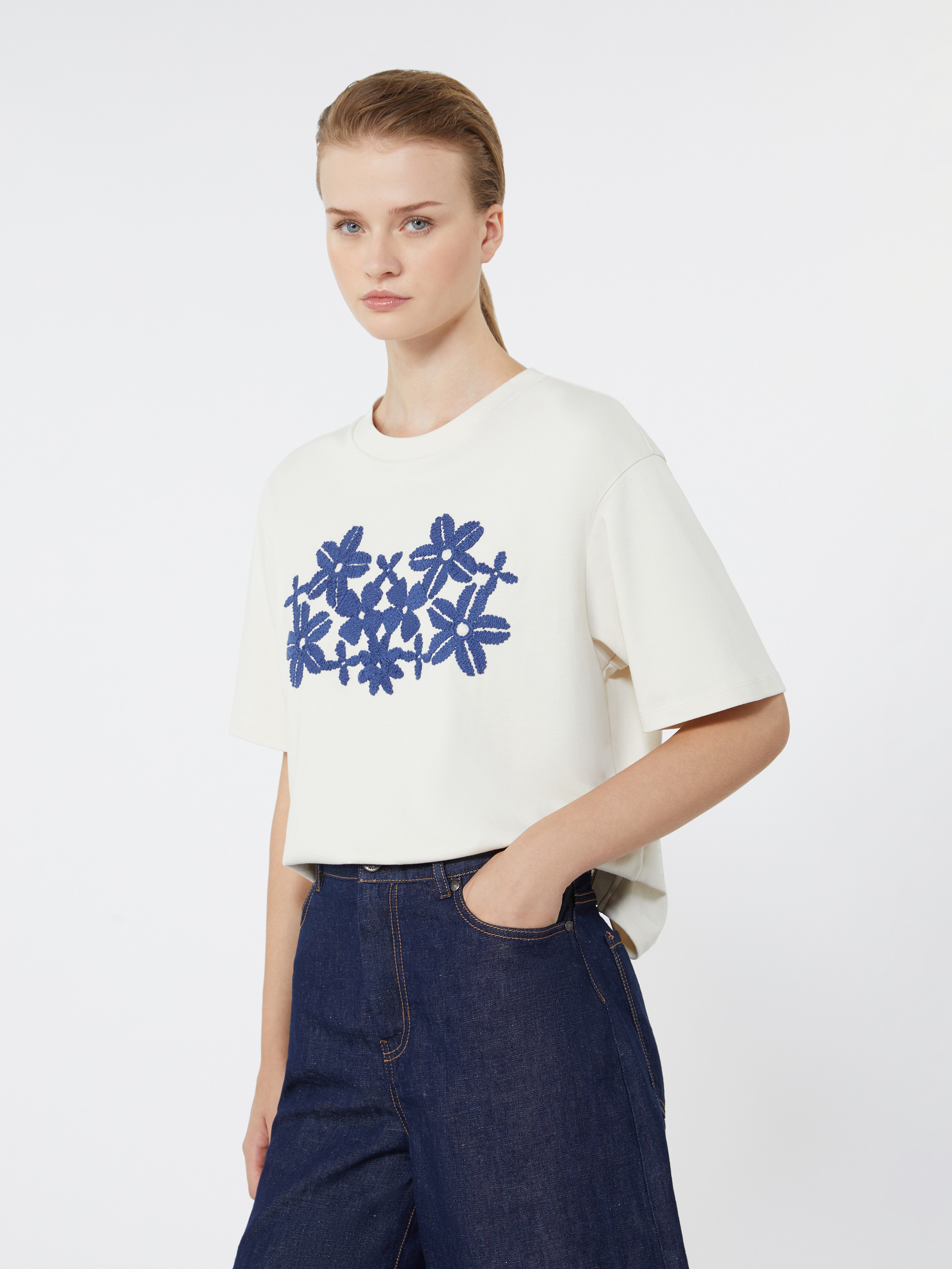 Printed cotton jersey T-shirt - Weekend Max Mara - 4