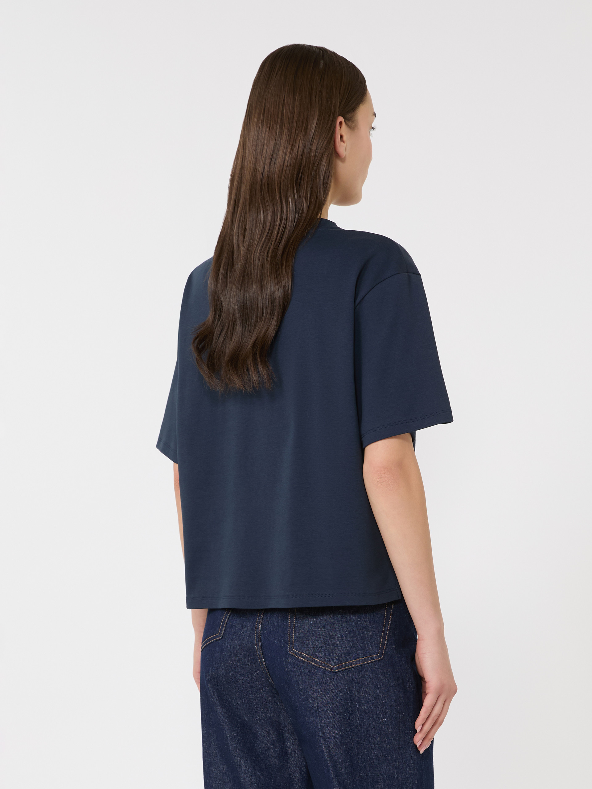 Printed cotton jersey T-shirt - NAVY - Weekend Max Mara - 3