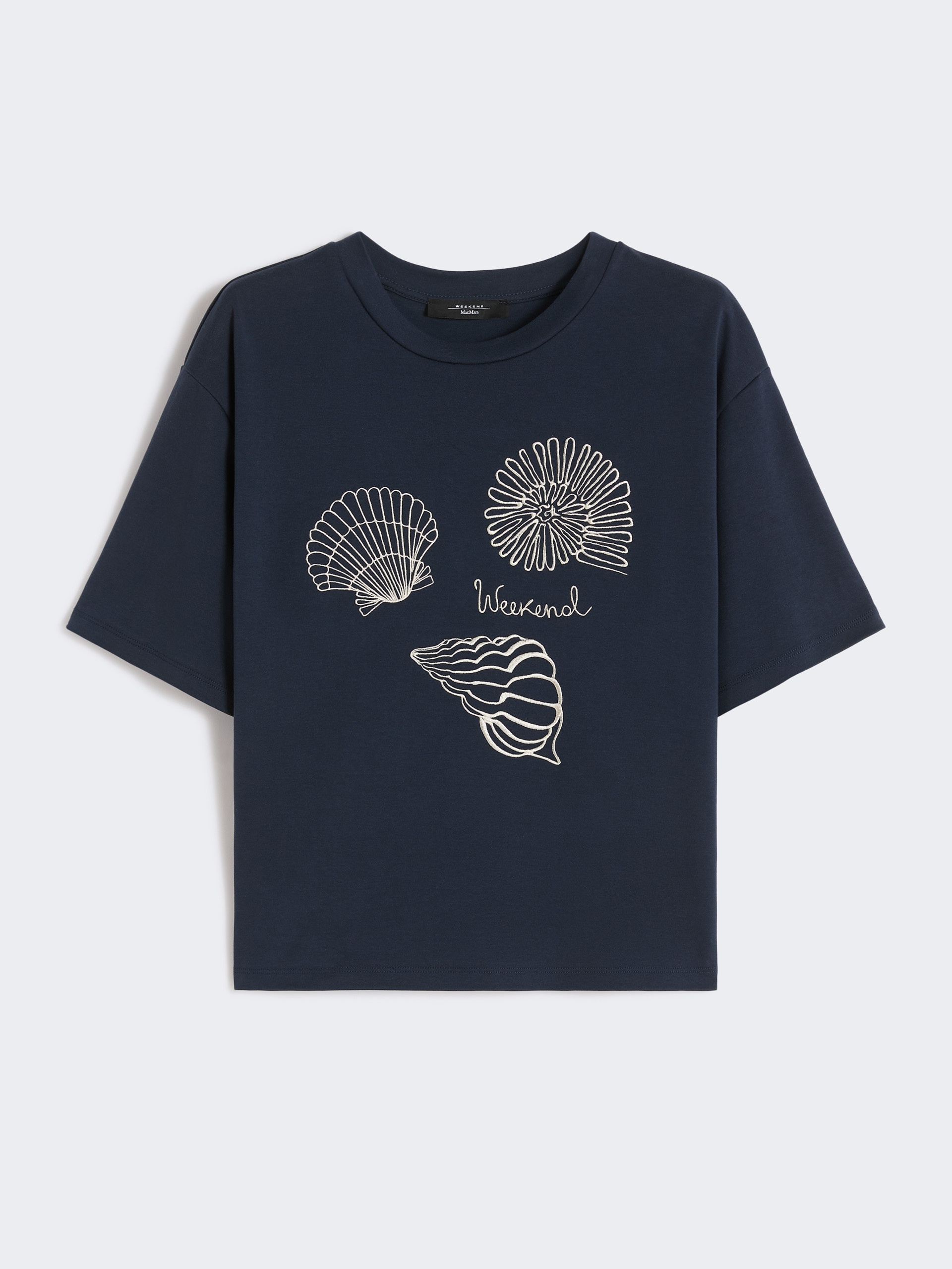 Printed cotton jersey T-shirt - NAVY - Weekend Max Mara - 6