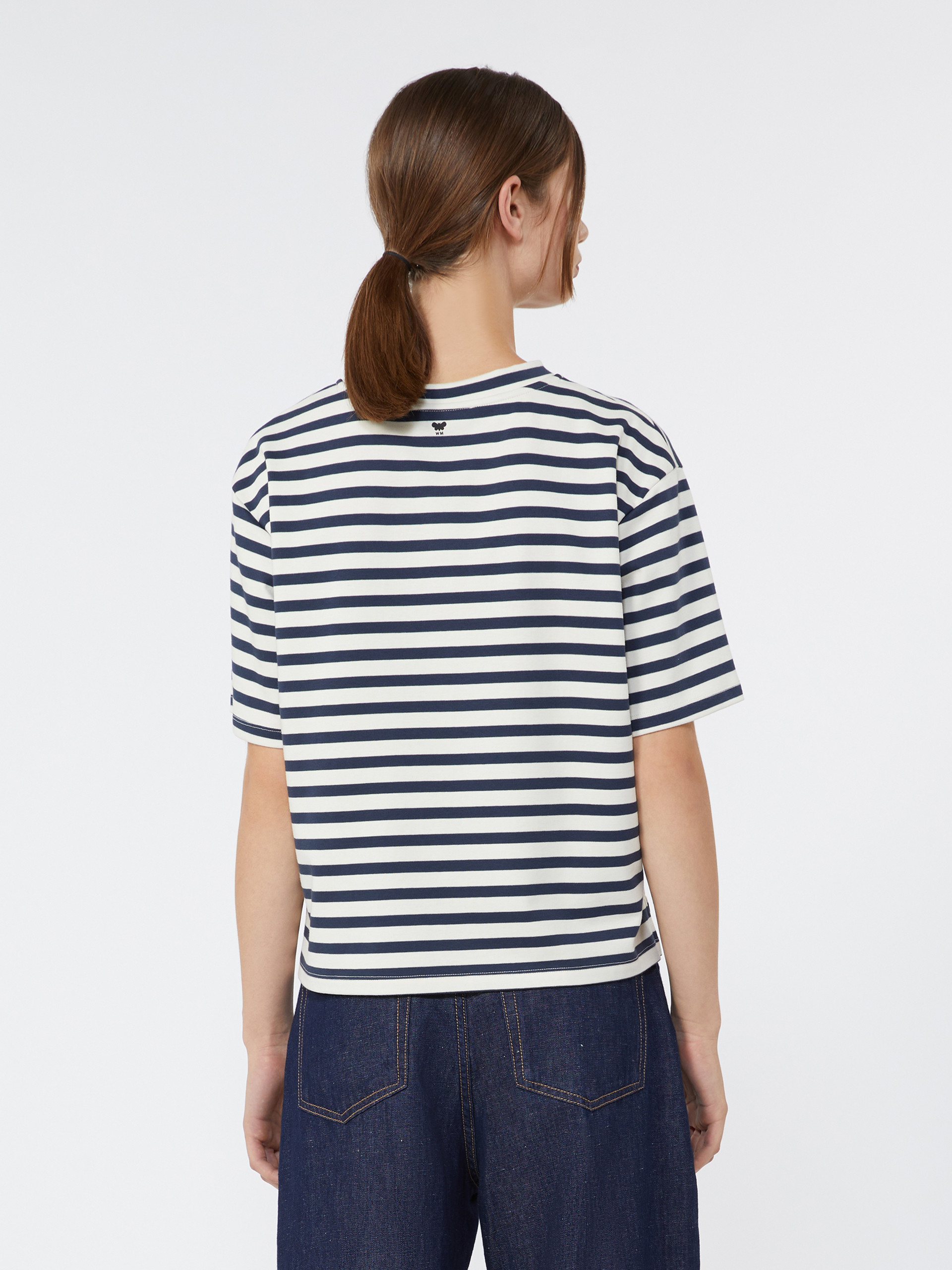 Printed cotton jersey T-shirt - NAVY - Weekend Max Mara - 3