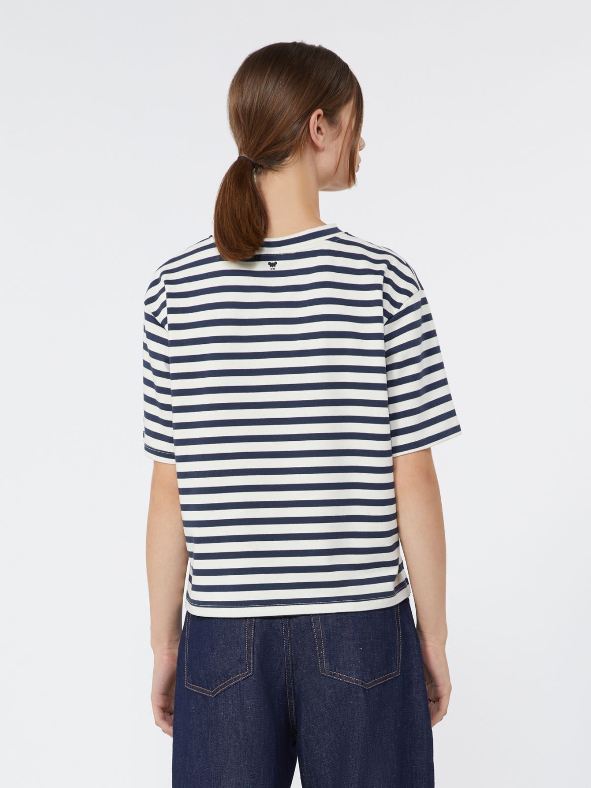 Printed cotton jersey T-shirt - NAVY - Weekend - 3