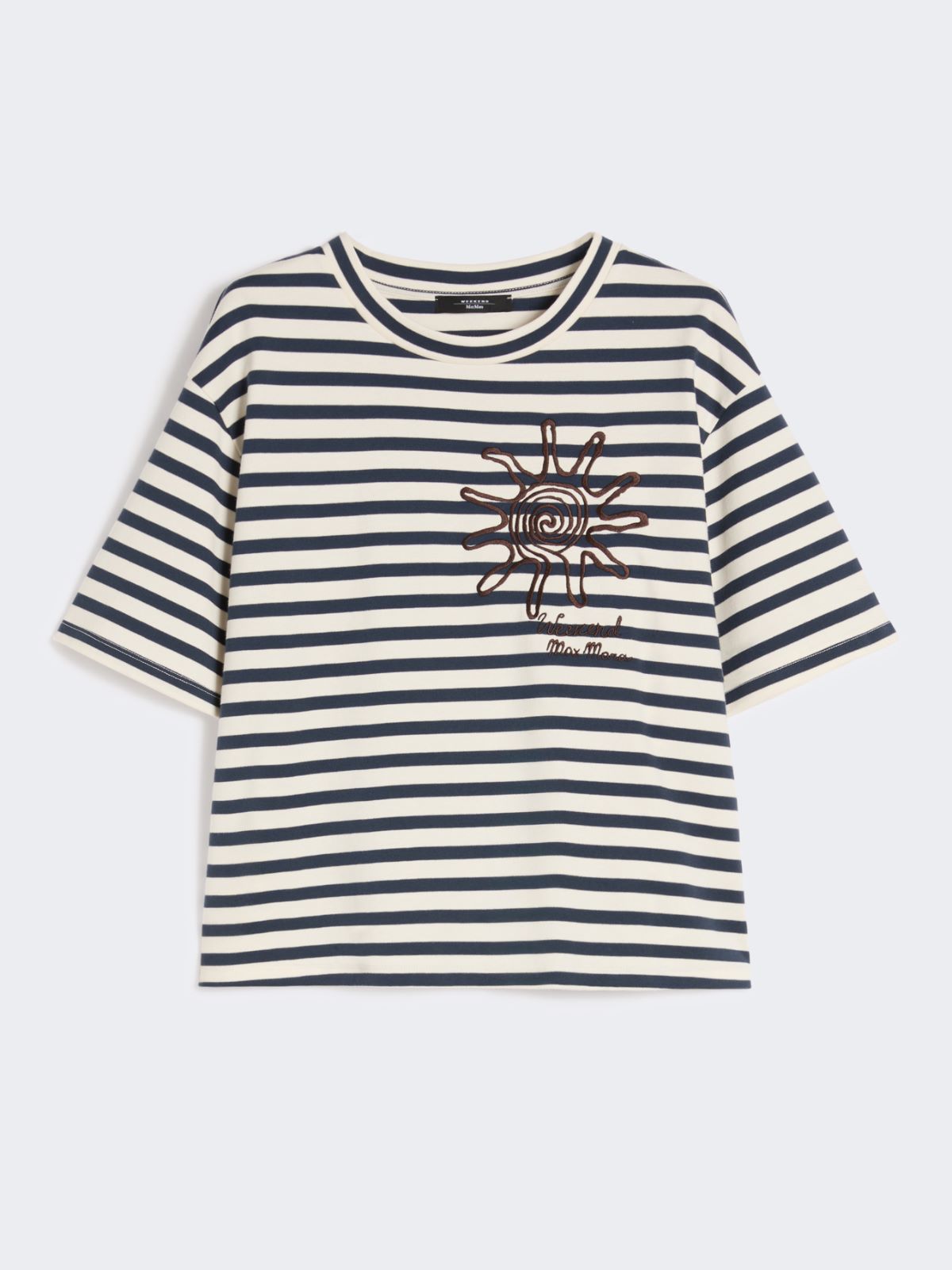 Printed cotton jersey T-shirt - NAVY - Weekend - 6