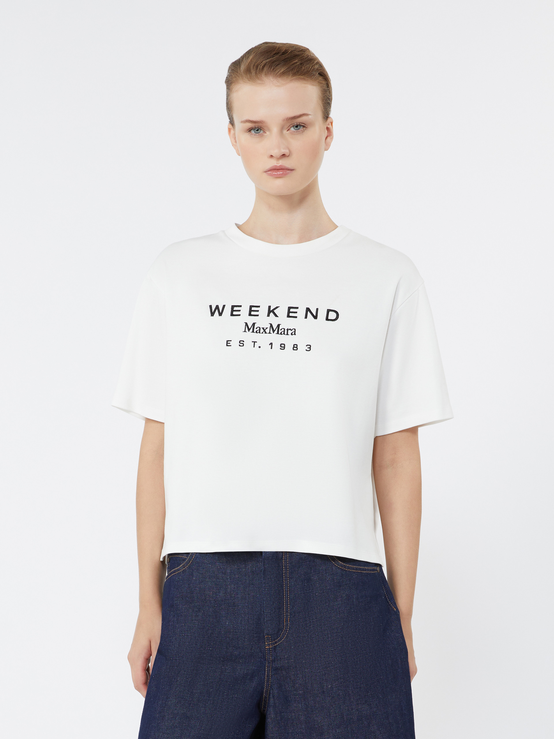 Printed cotton jersey T-shirt - Weekend Max Mara - 2