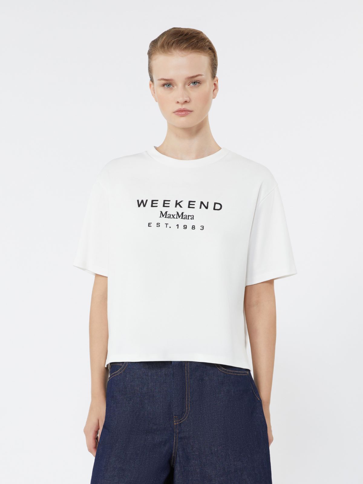 Printed cotton jersey T-shirt - Weekend Max Mara - 2