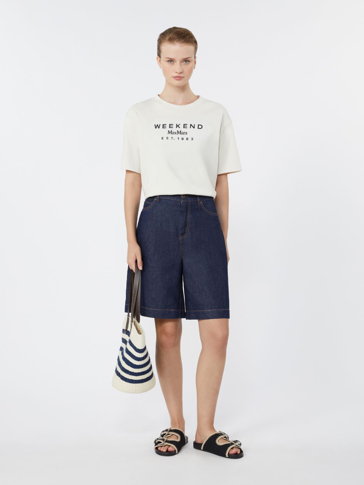 Printed cotton jersey T-shirt - Weekend Max Mara