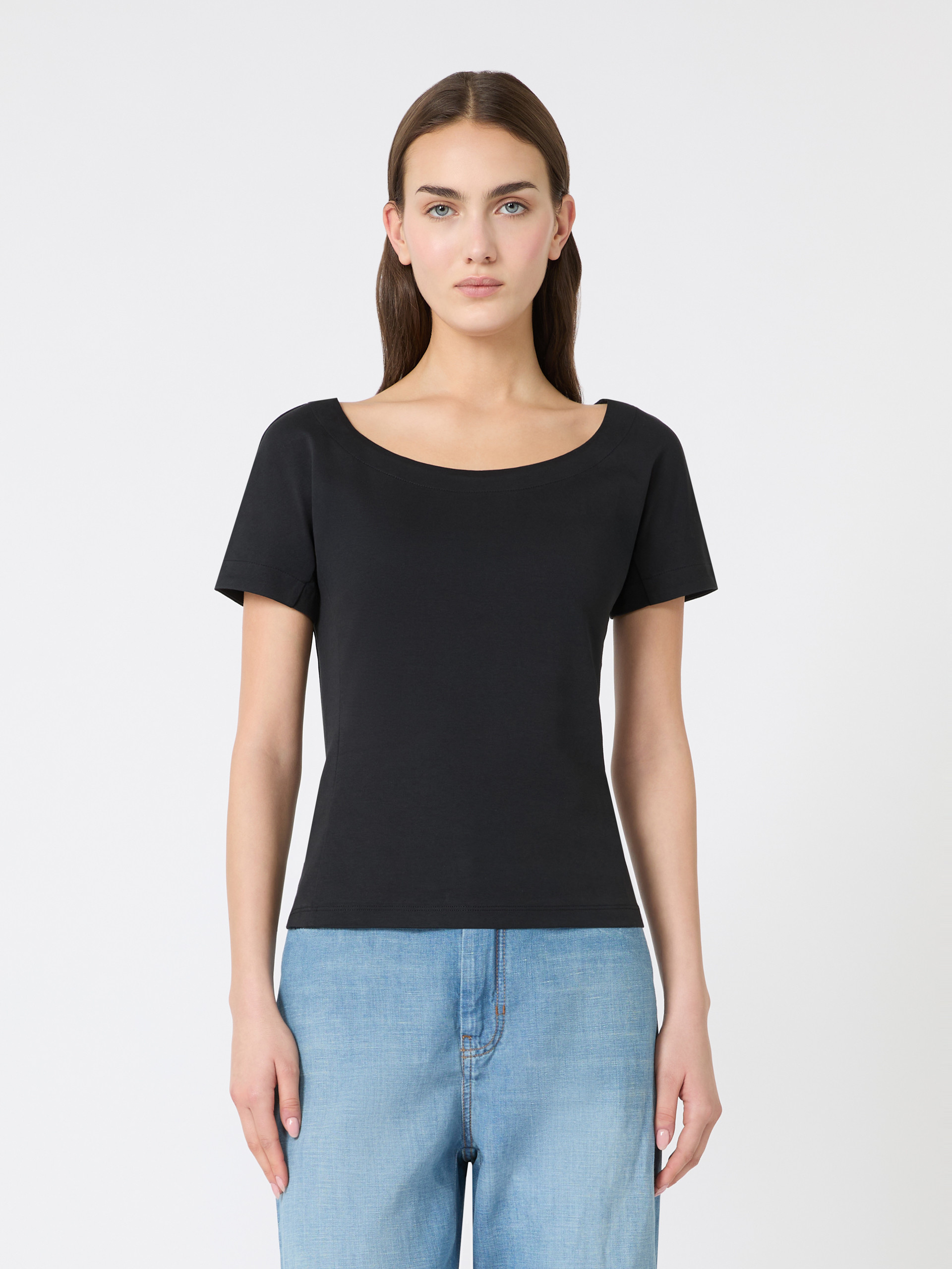 Fitted jersey top - BLACK - Weekend Max Mara - 2