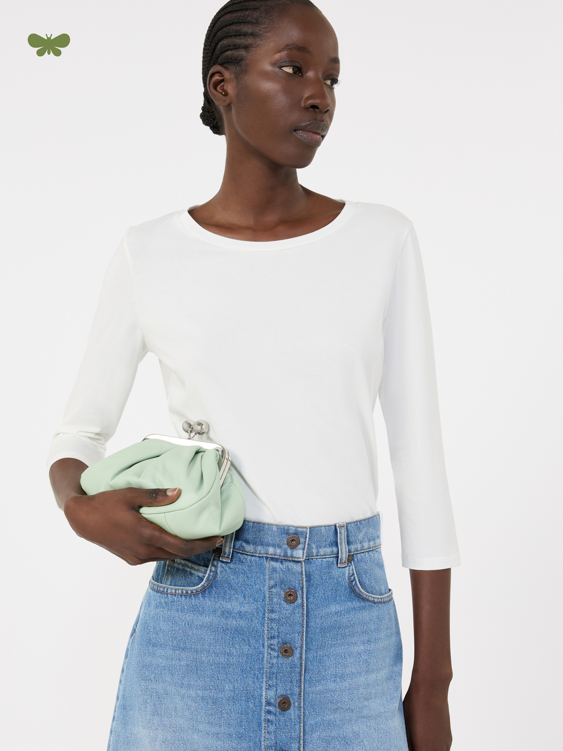 Stretch cotton T-shirt - WHITE - Weekend Max Mara - 4