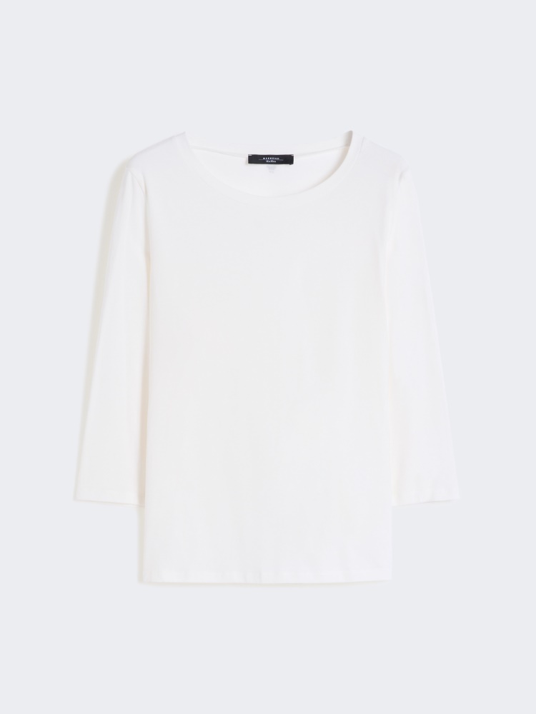Stretch cotton T-shirt - WHITE - Weekend - 2