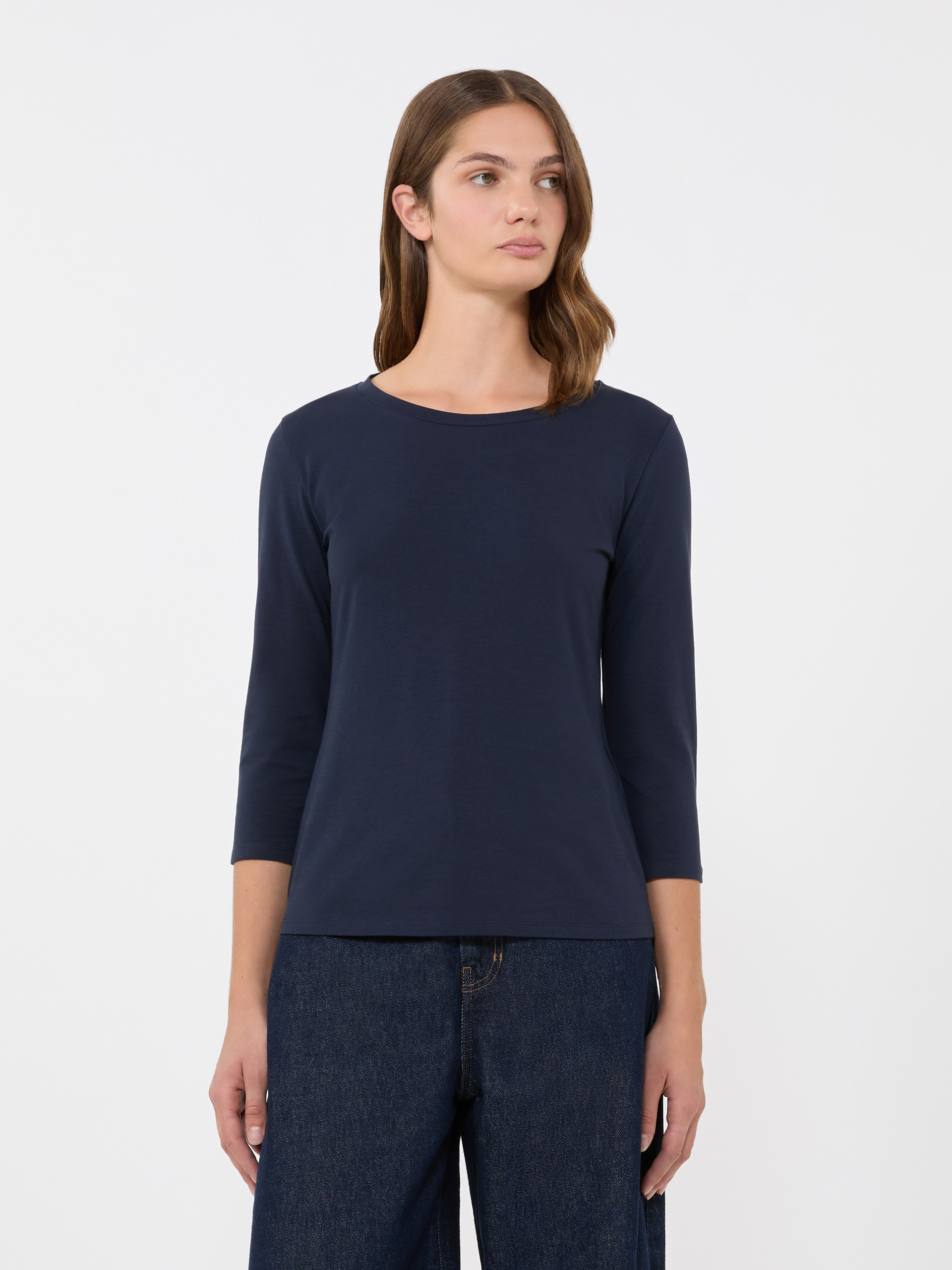 T-shirt in cotone stretch - BLU - Weekend Max Mara - 2