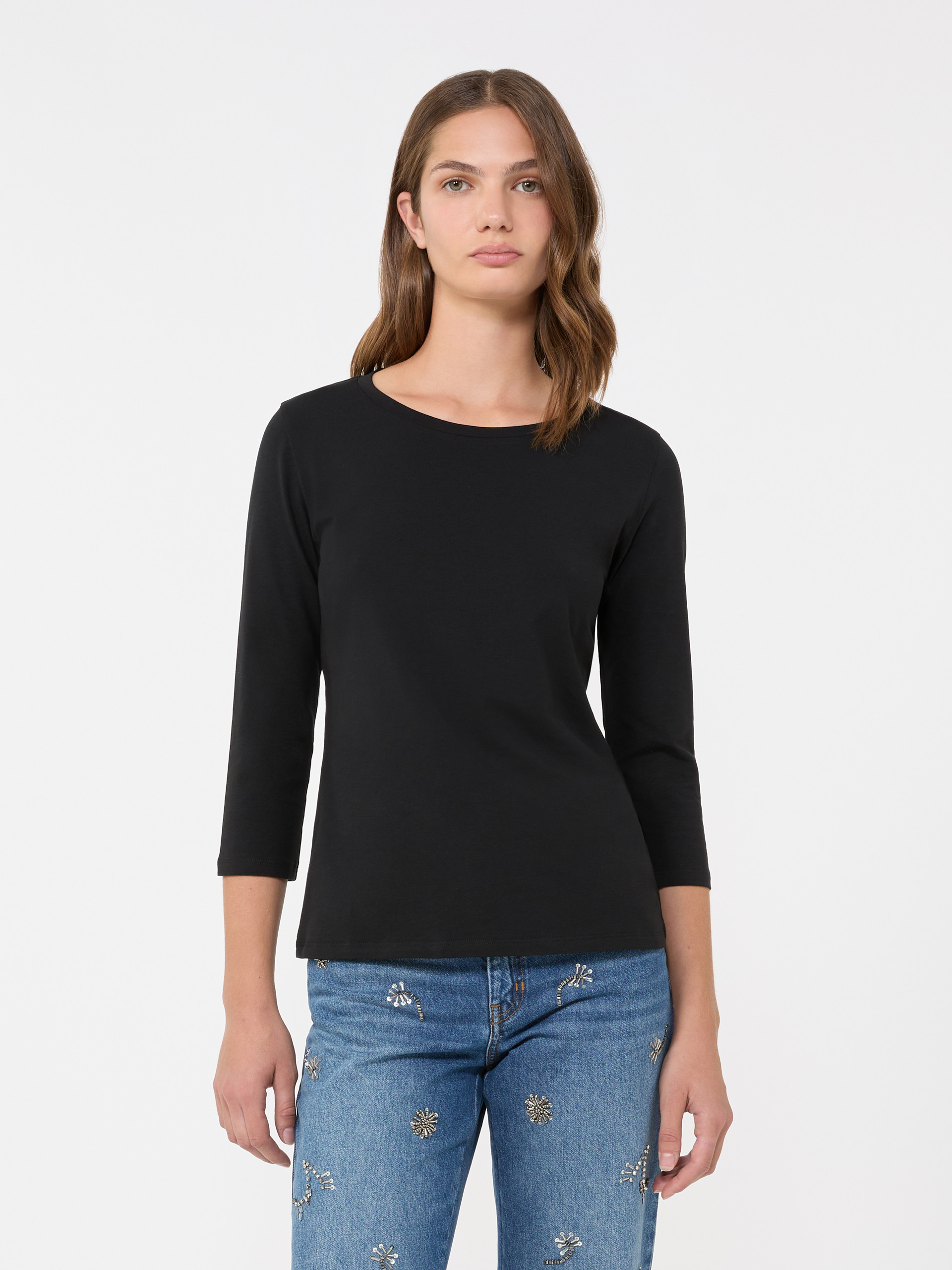 T-shirt in cotone stretch - NERO - Weekend Max Mara - 2