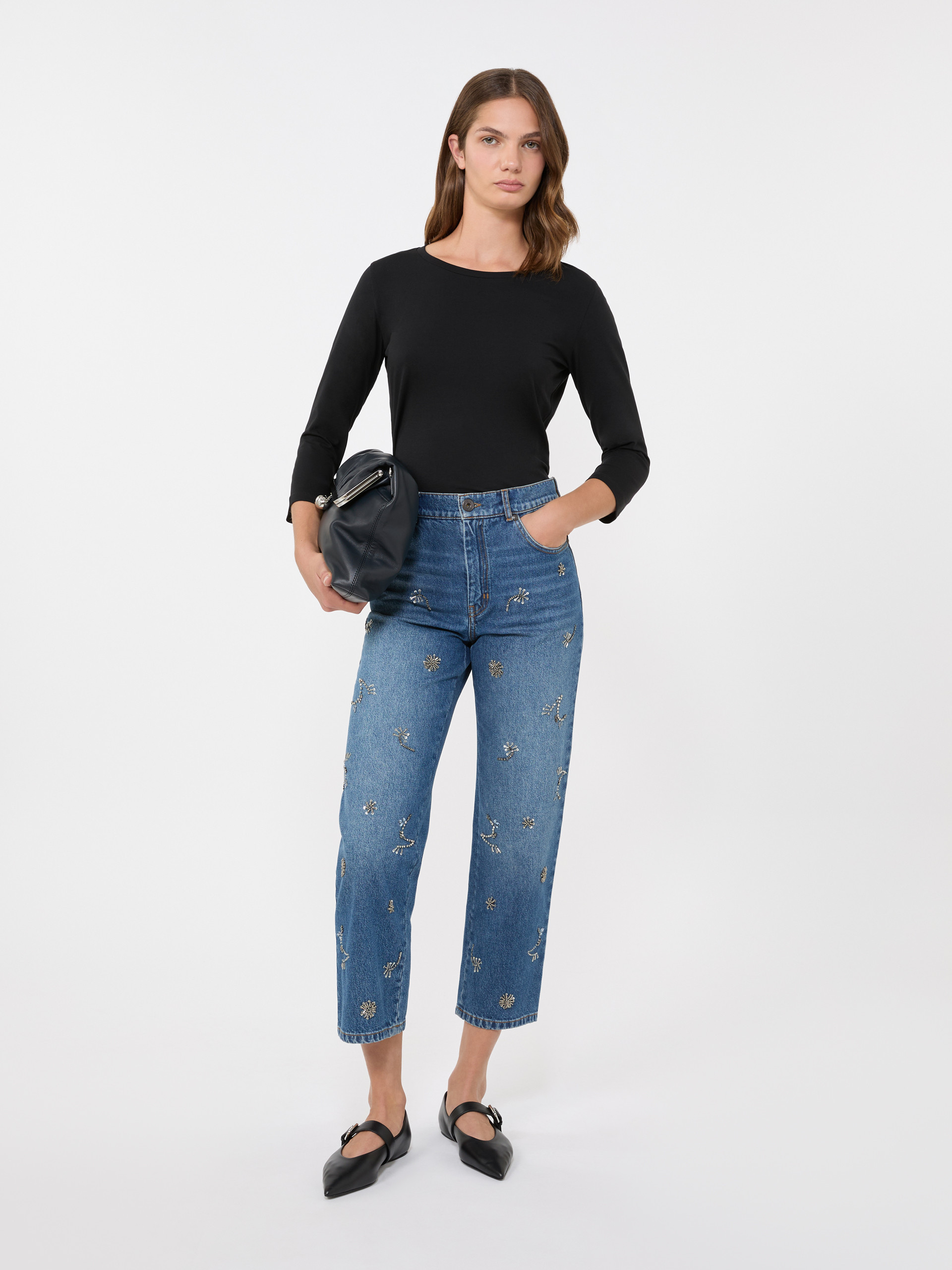 T-shirt in cotone stretch - NERO - Weekend Max Mara