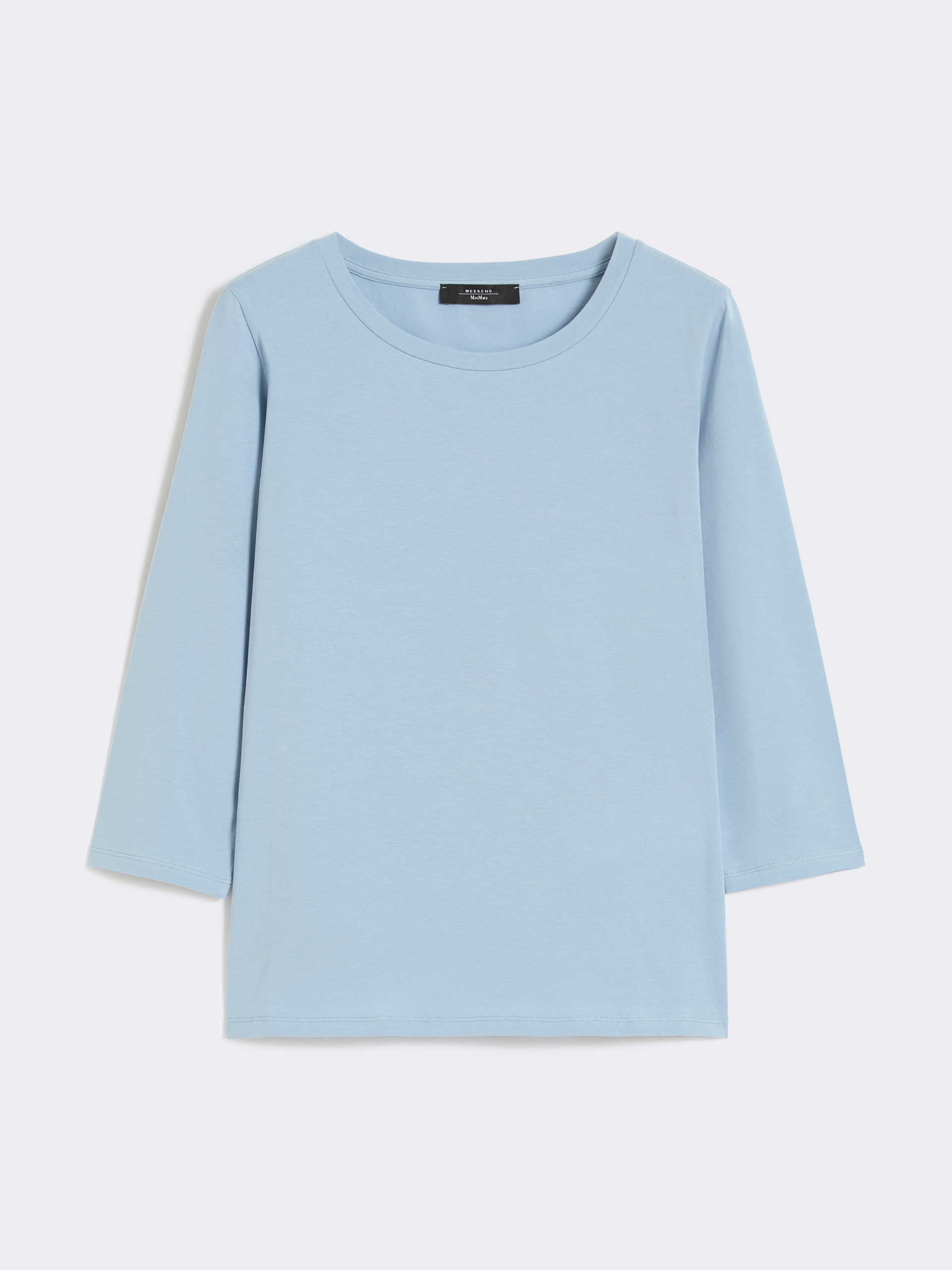 Stretch cotton T-shirt - LIGHT BLUE - Weekend Max Mara - 6