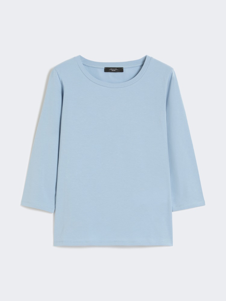 Stretch cotton T-shirt - LIGHT BLUE - Weekend - 7