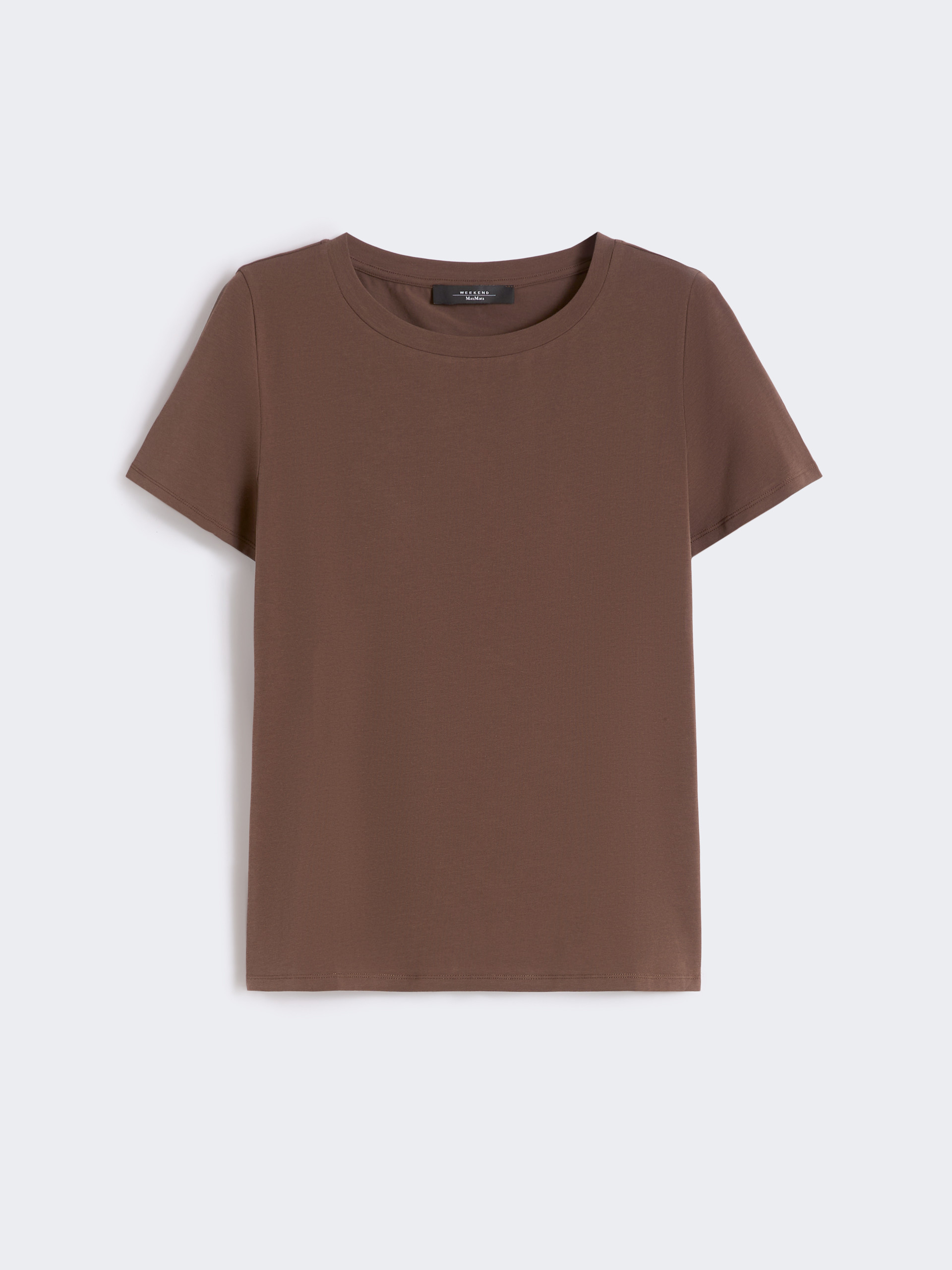 Stretch jersey basic T-shirt - CHOCOLATE - Weekend Max Mara - 5