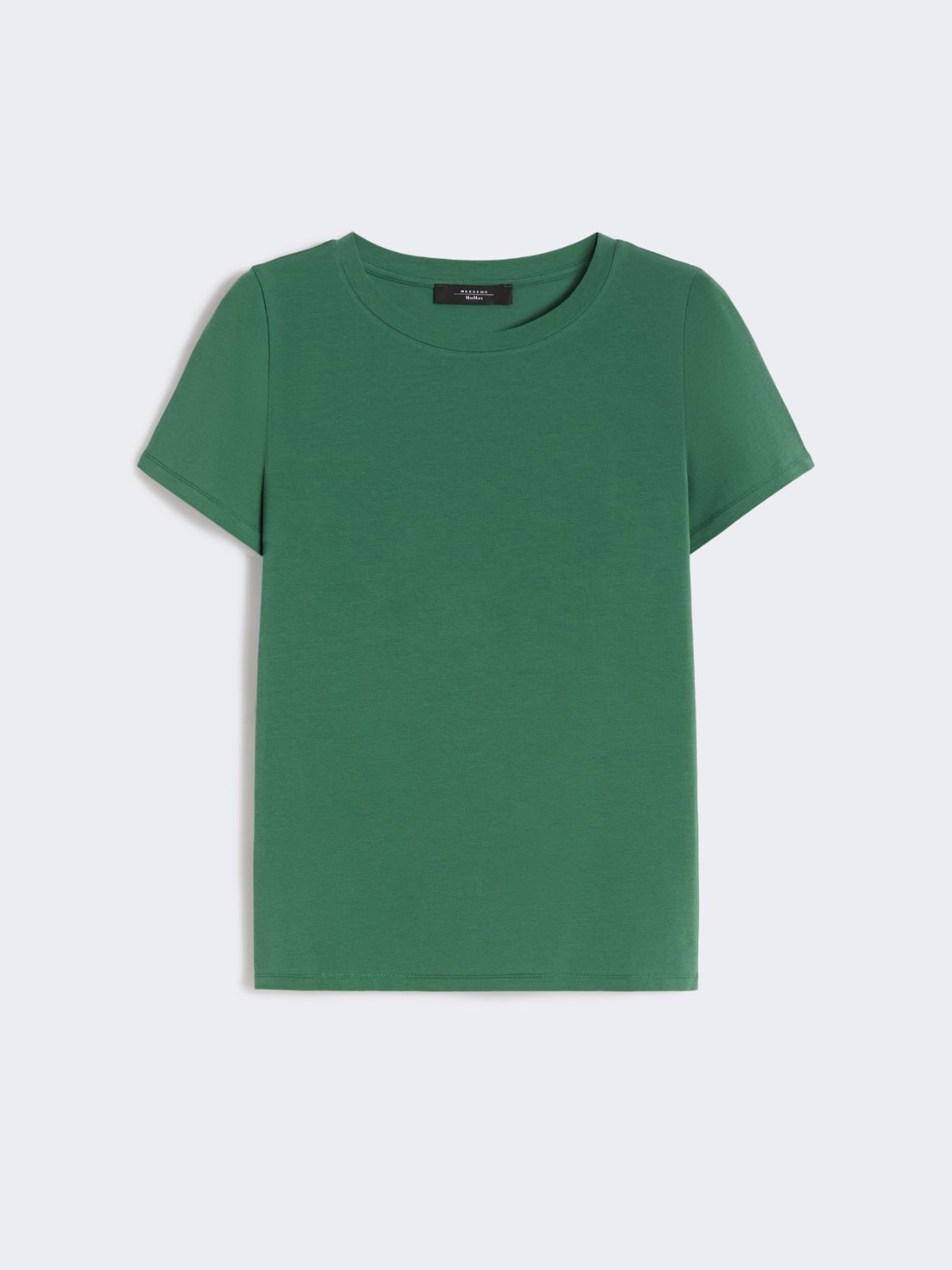 Stretch jersey basic T-shirt - GREEN - Weekend - 5