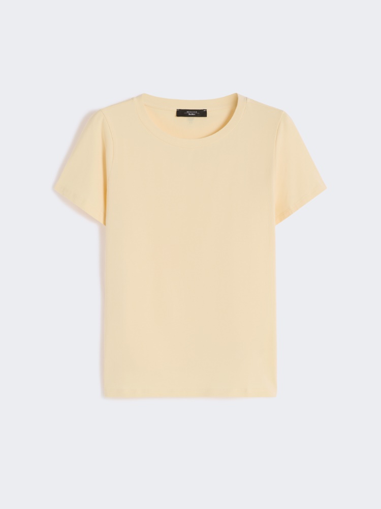Stretch jersey basic T-shirt - LIGHT YELLOW - Weekend - 6