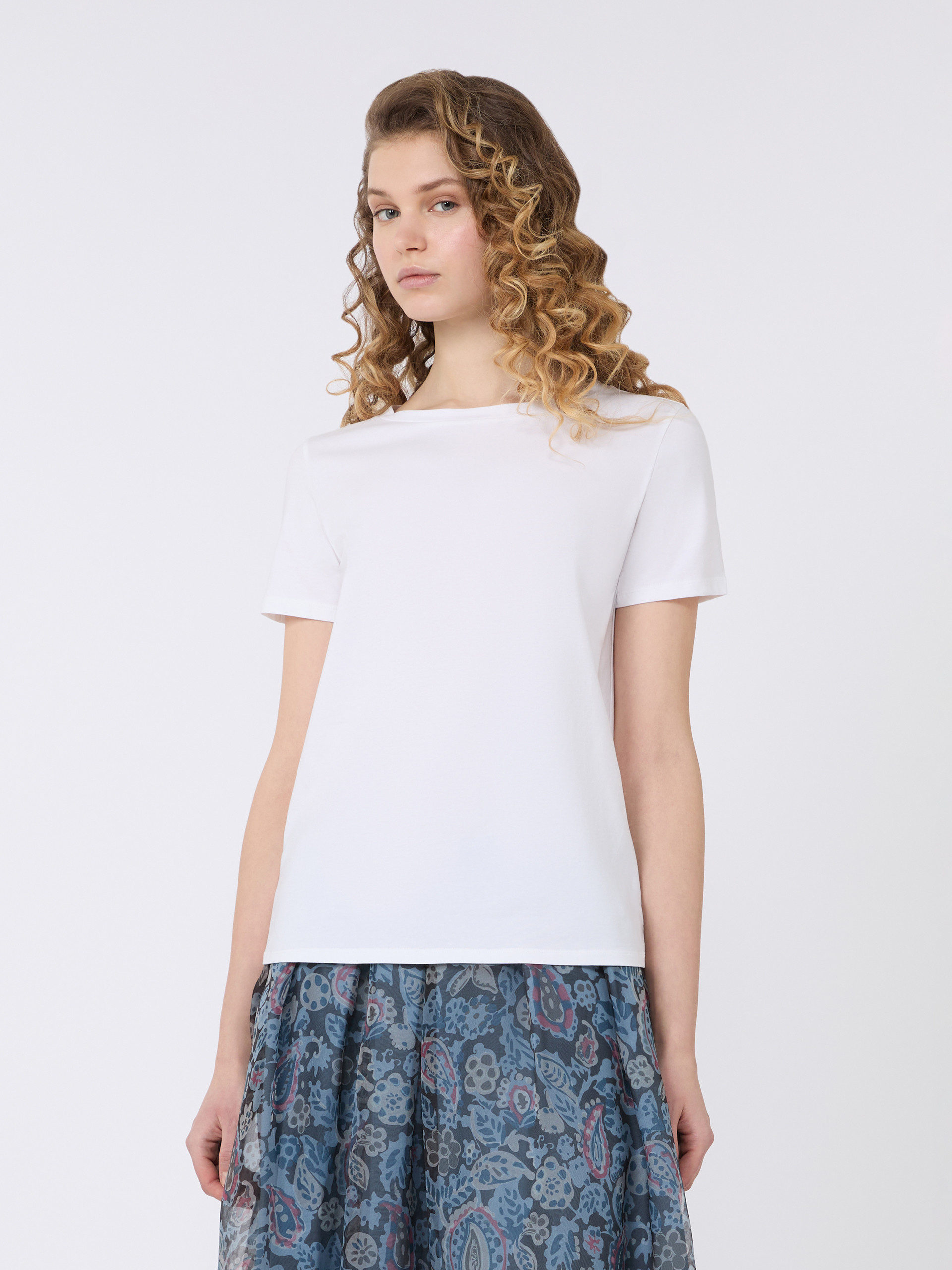 Basic cotton jersey T-shirt - WHITE - Weekend Max Mara - 2