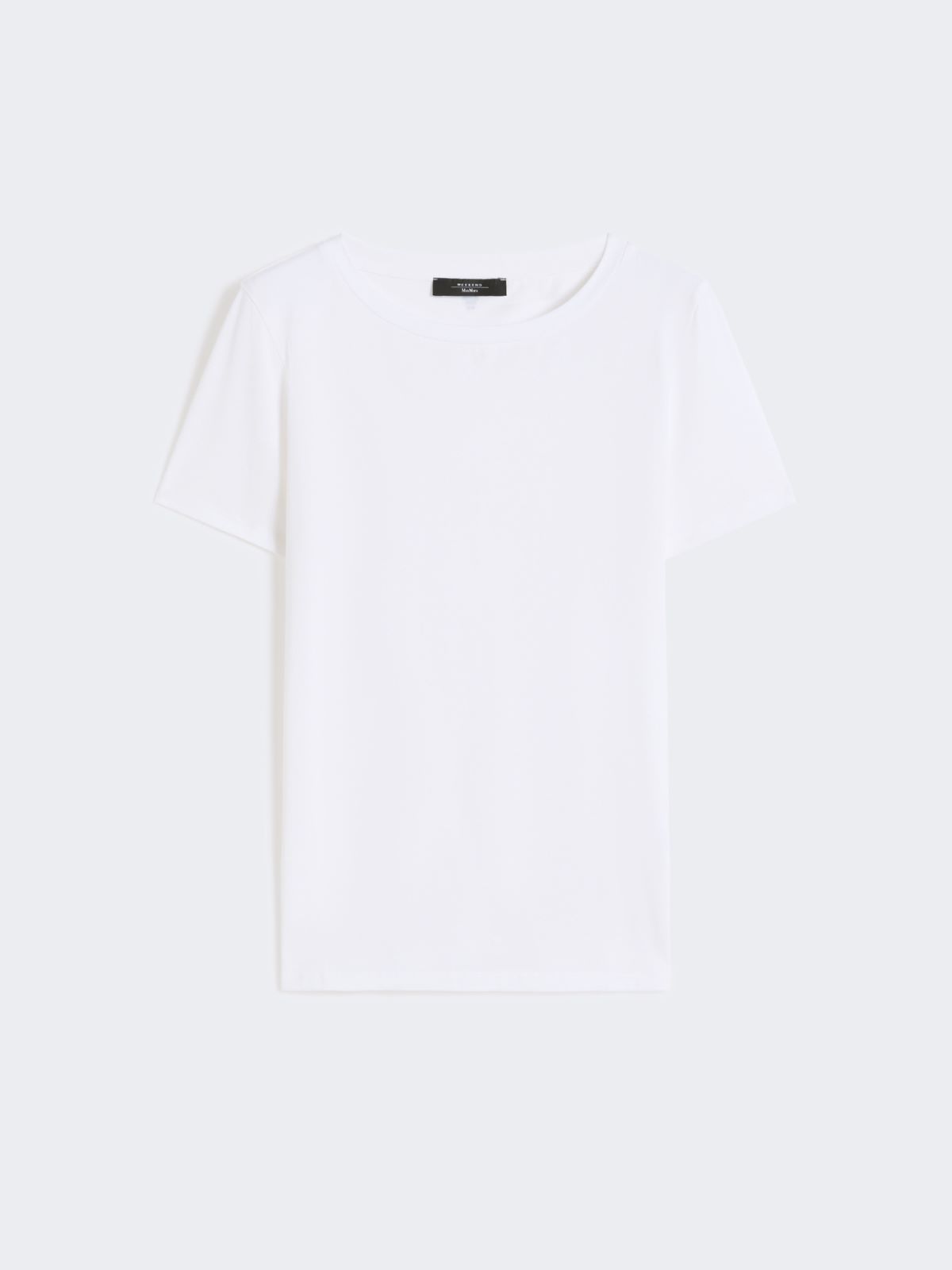 Basic cotton jersey T-shirt - WHITE - Weekend - 6
