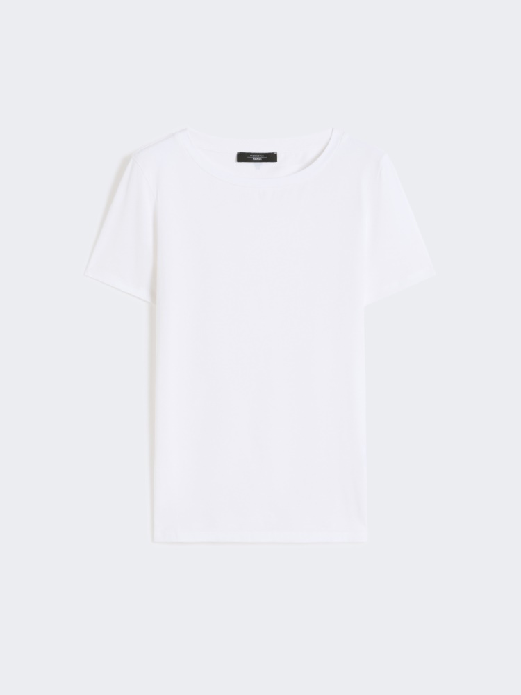 Basic cotton jersey T-shirt - WHITE - Weekend