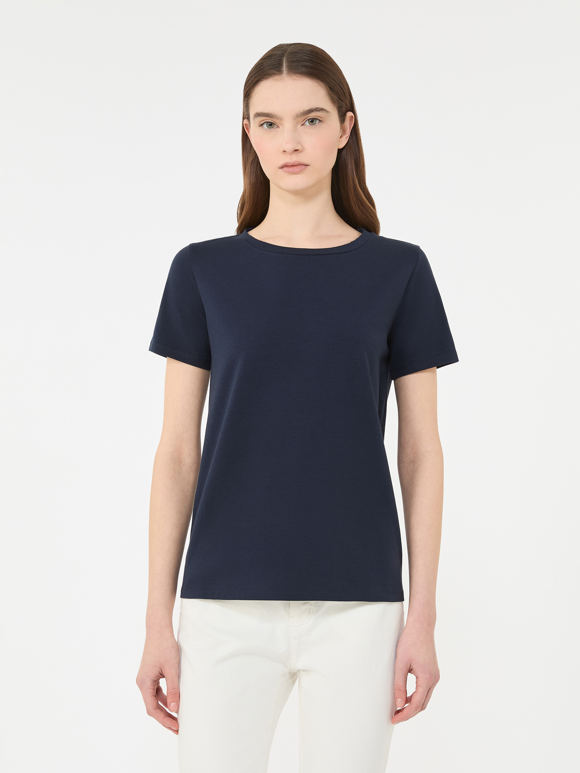 Basic cotton jersey T-shirt - NAVY - Weekend Max Mara - 2