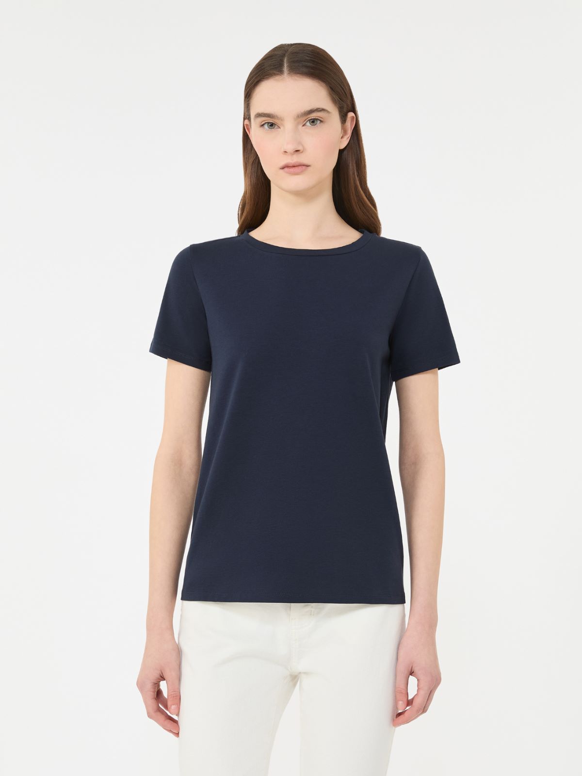 Basic cotton jersey T-shirt - NAVY - Weekend - 2
