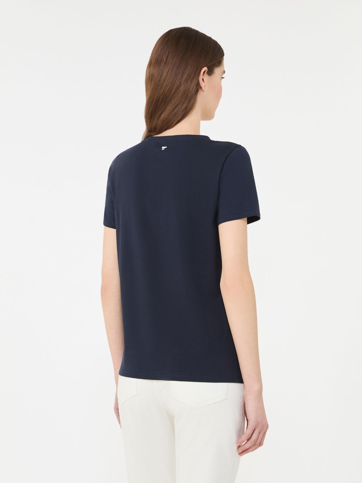 Basic cotton jersey T-shirt - NAVY - Weekend - 3