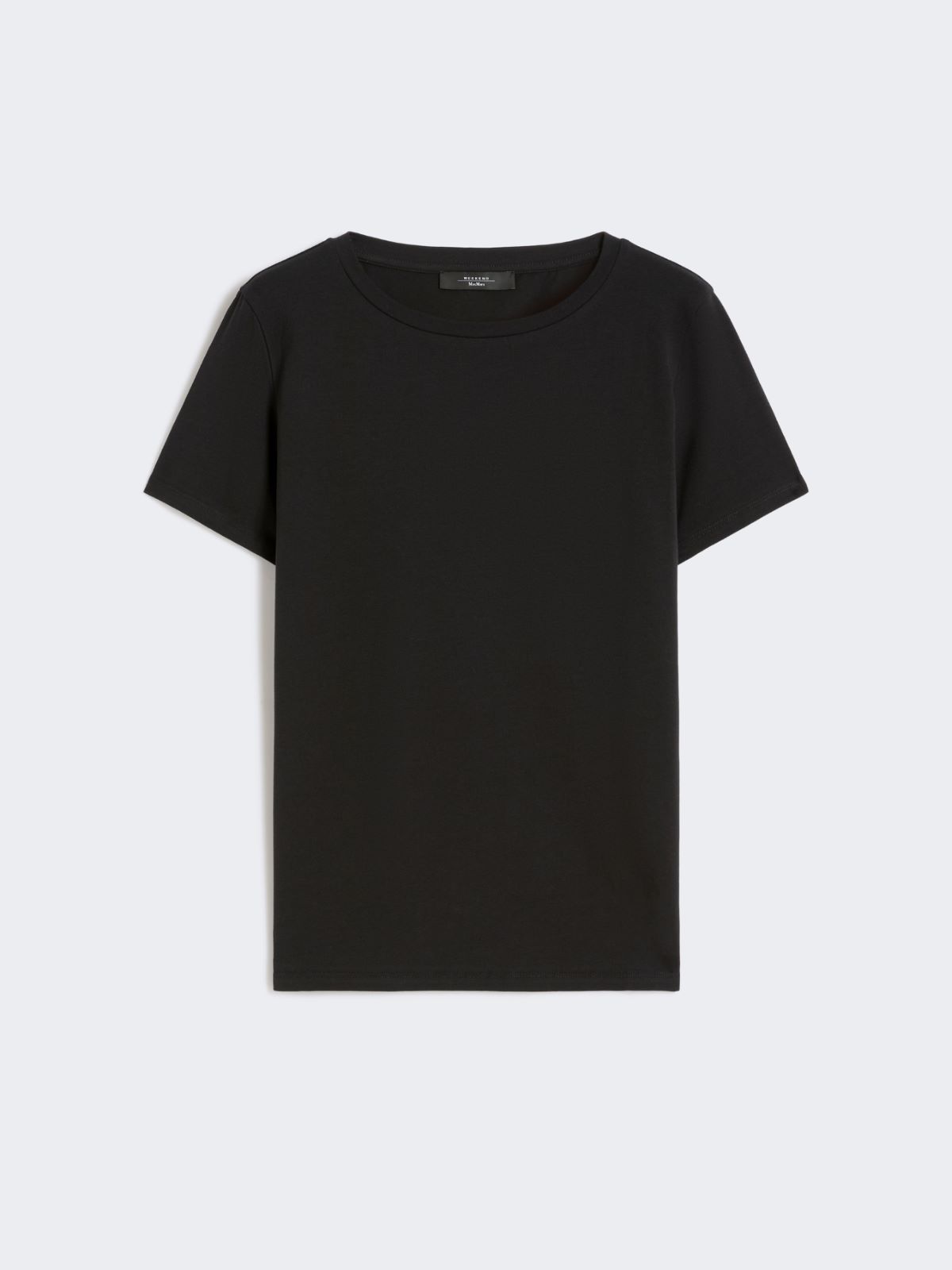 Basic cotton jersey T-shirt - BLACK - Weekend - 6