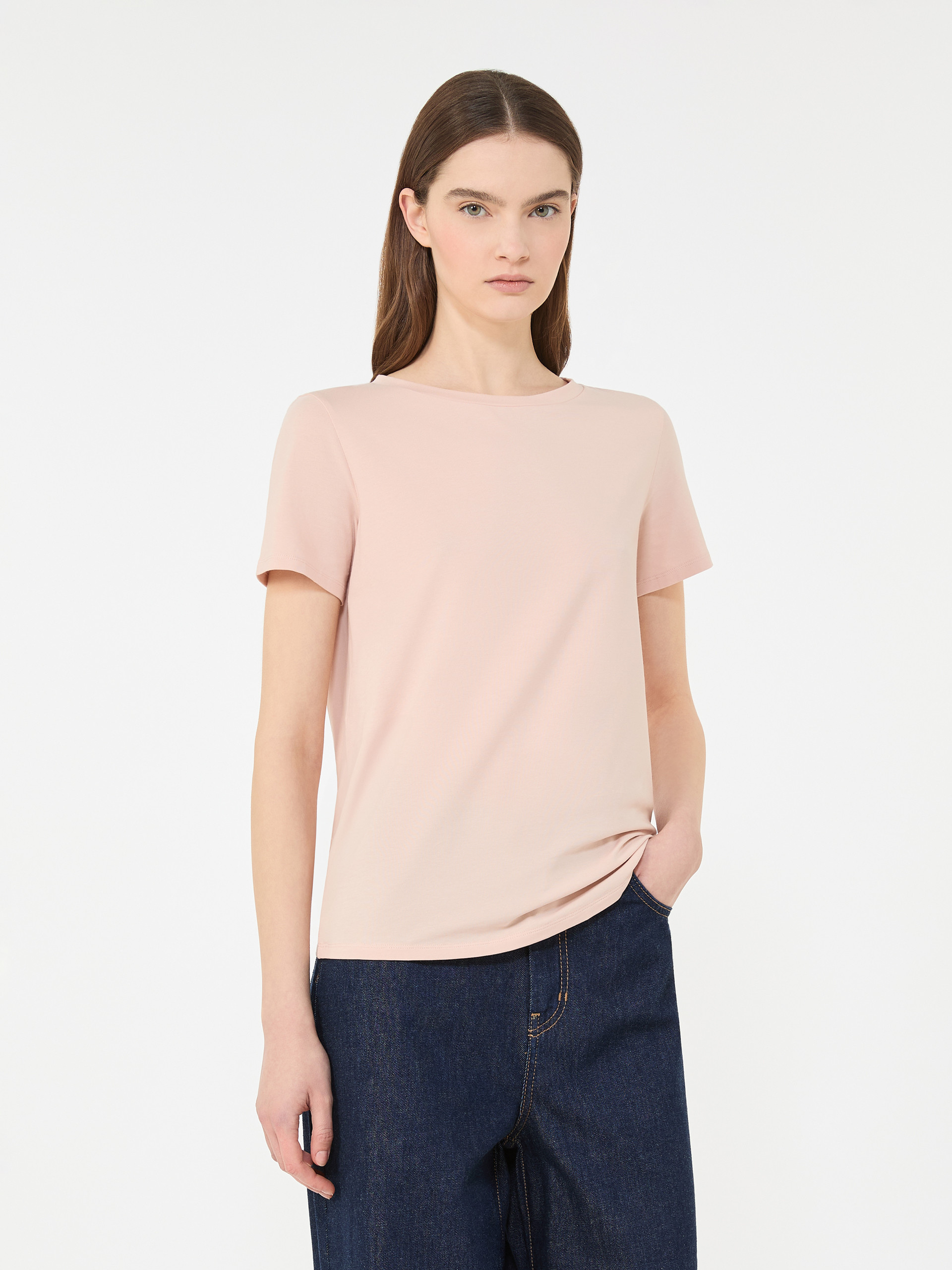 Basic cotton jersey T-shirt - PINK - Weekend Max Mara - 4