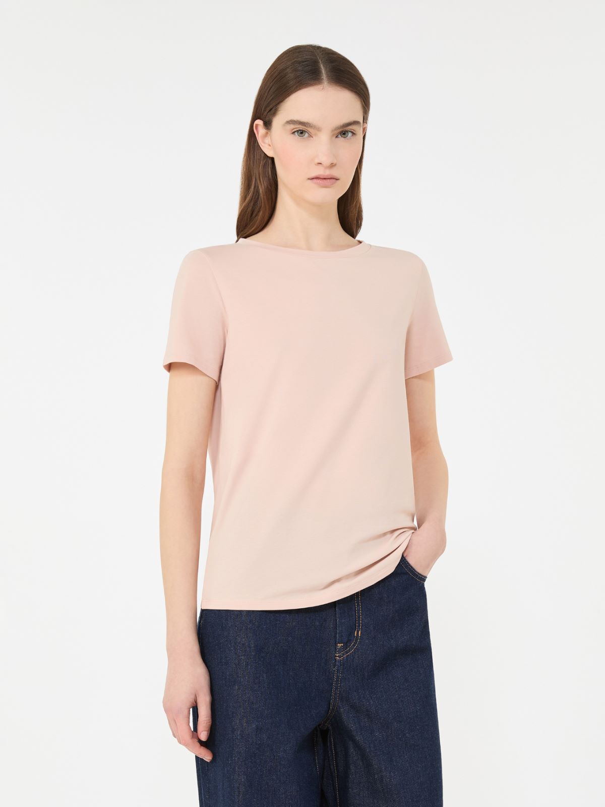 Basic cotton jersey T-shirt - PINK - Weekend - 4